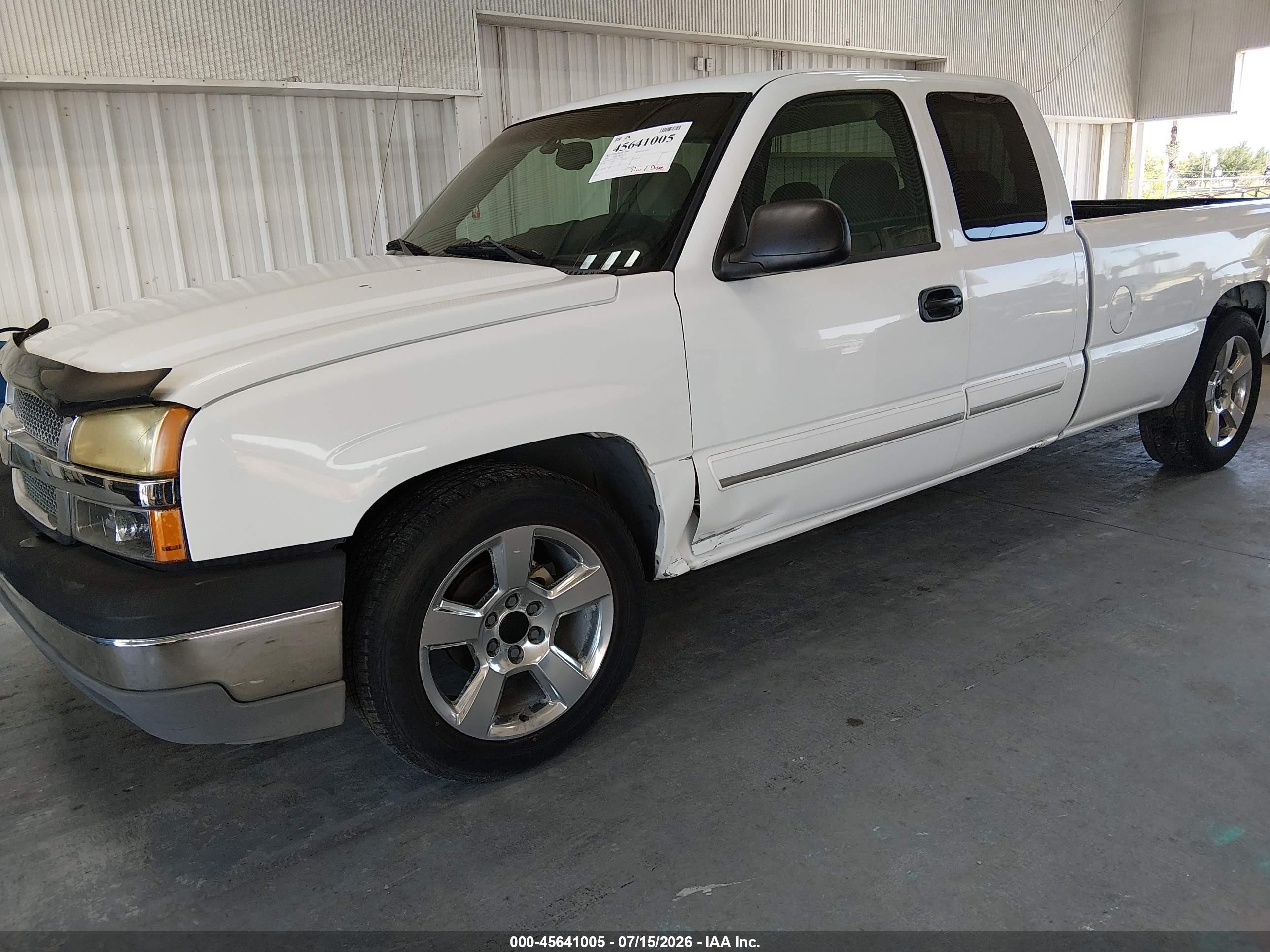 2003 Chevrolet Silverado 1500 Ls White vin: 1GCEC19T23E271780
