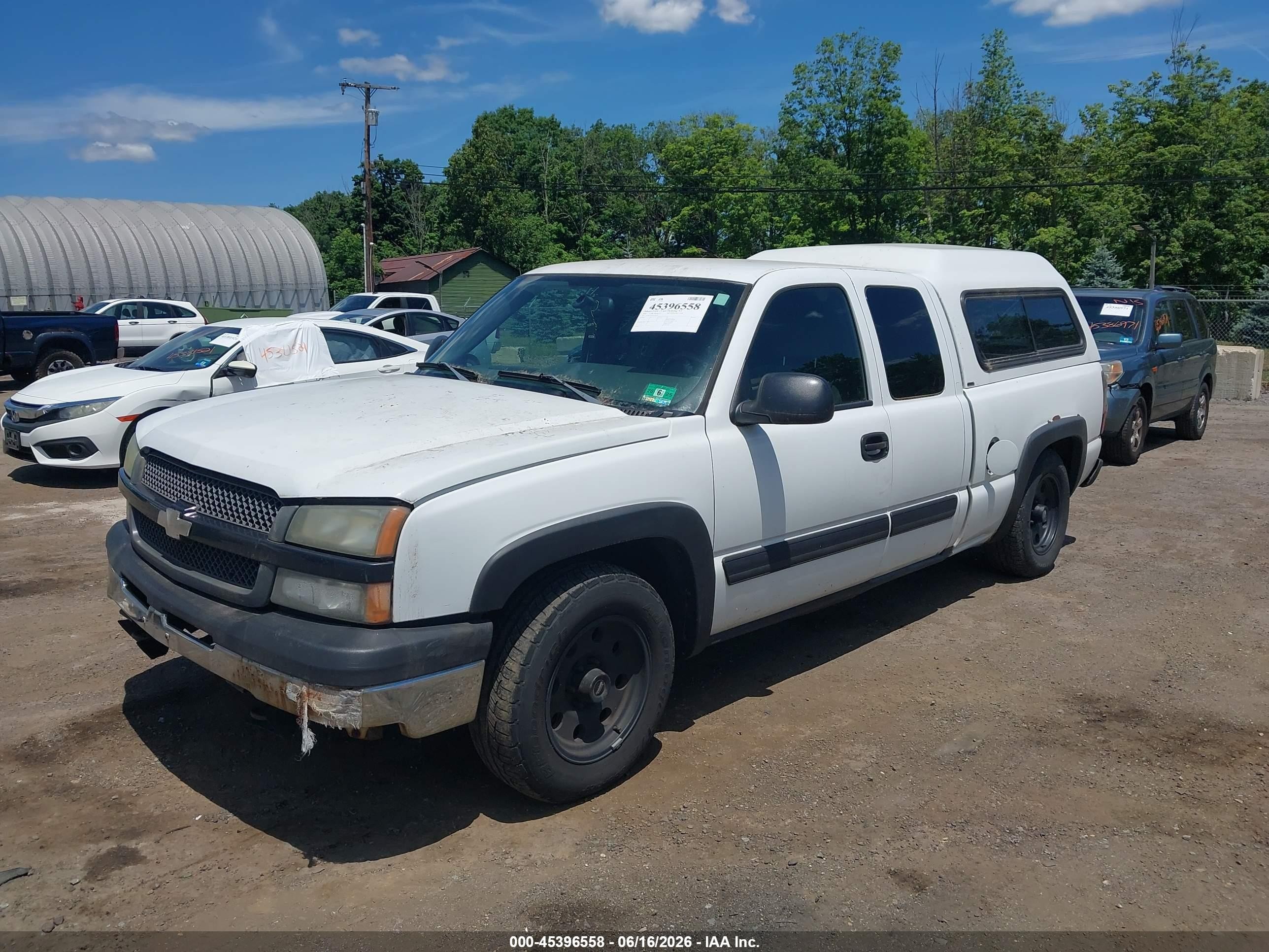 2005 Chevrolet Silverado 1500 Ls White vin: 1GCEC19T25Z240024
