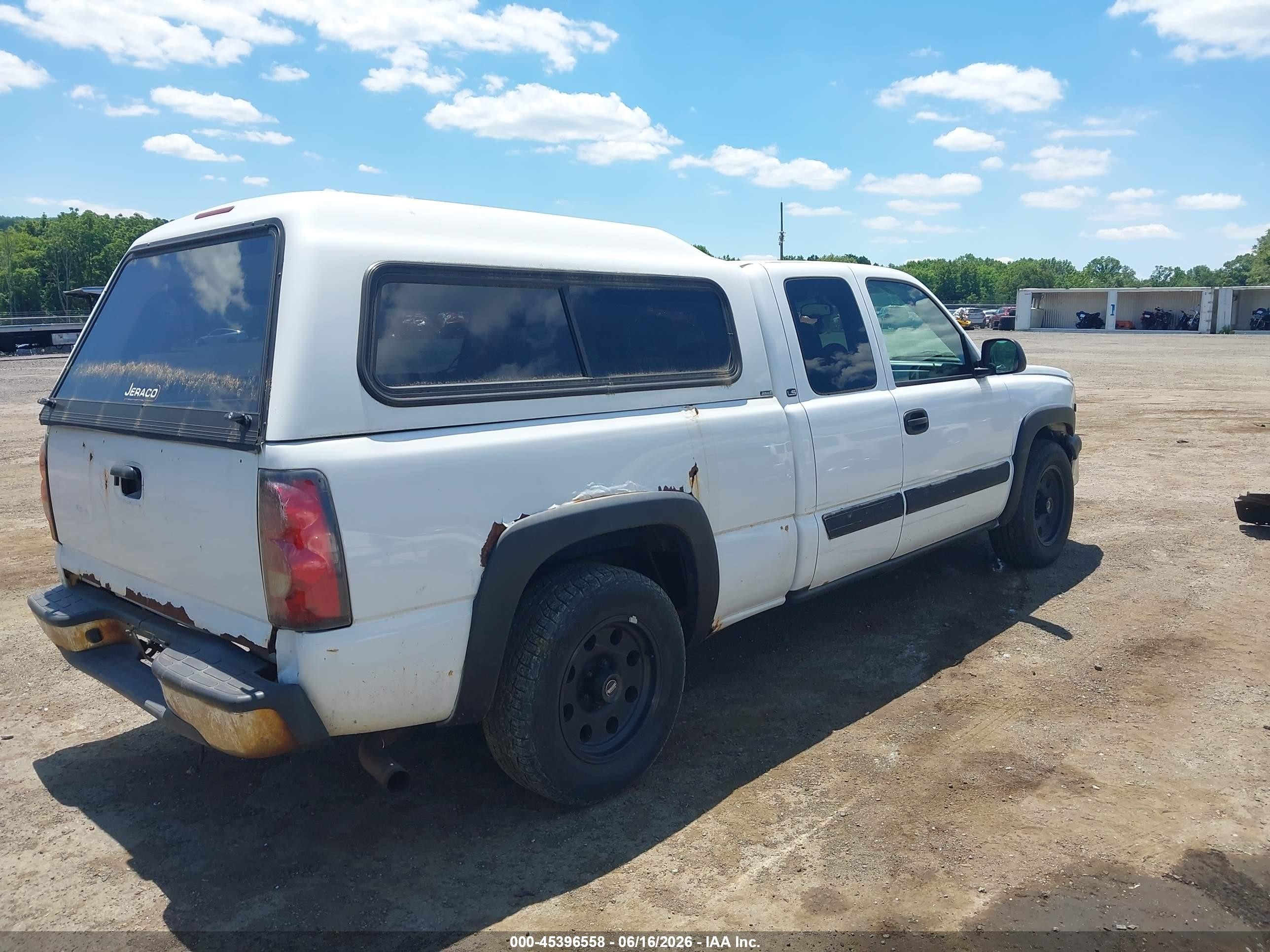 2005 Chevrolet Silverado 1500 Ls White vin: 1GCEC19T25Z240024