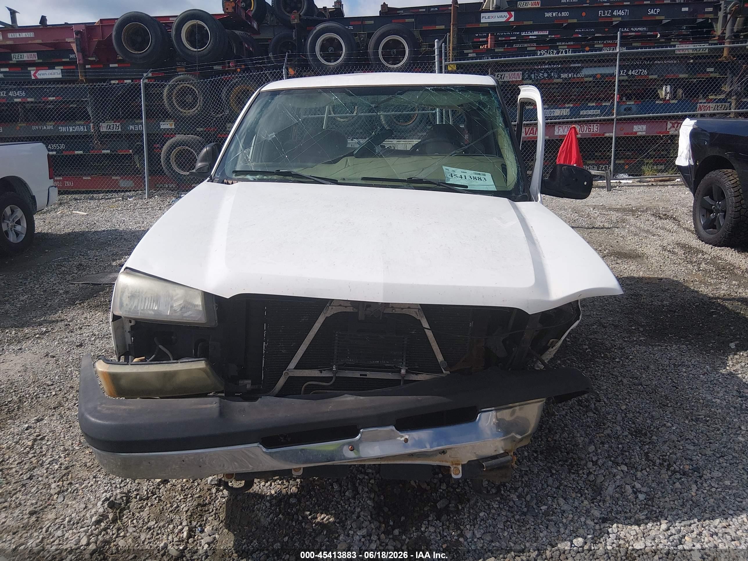 2004 Chevrolet Silverado 1500 Ls White vin: 1GCEC19T34E153934