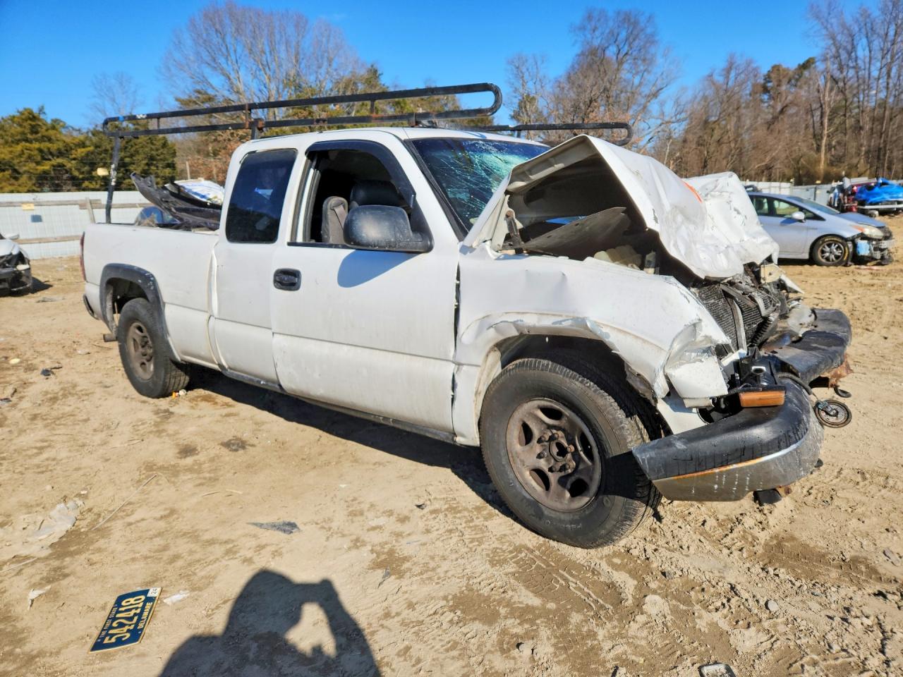 2004 Chevrolet Silverado C1500 White vin: 1GCEC19T44Z353553