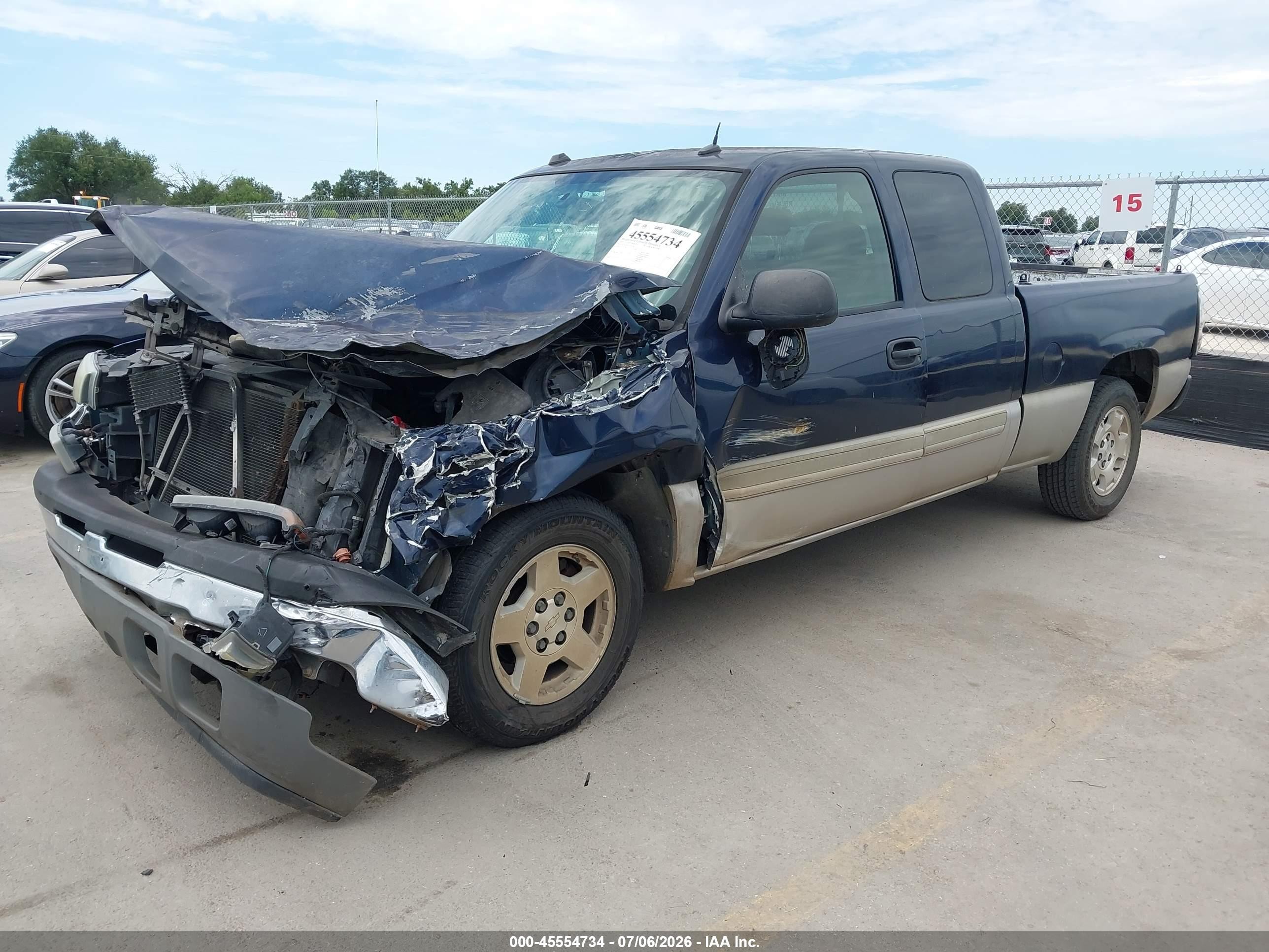 2005 Chevrolet Silverado 1500 Ls Blue vin: 1GCEC19T55Z281568