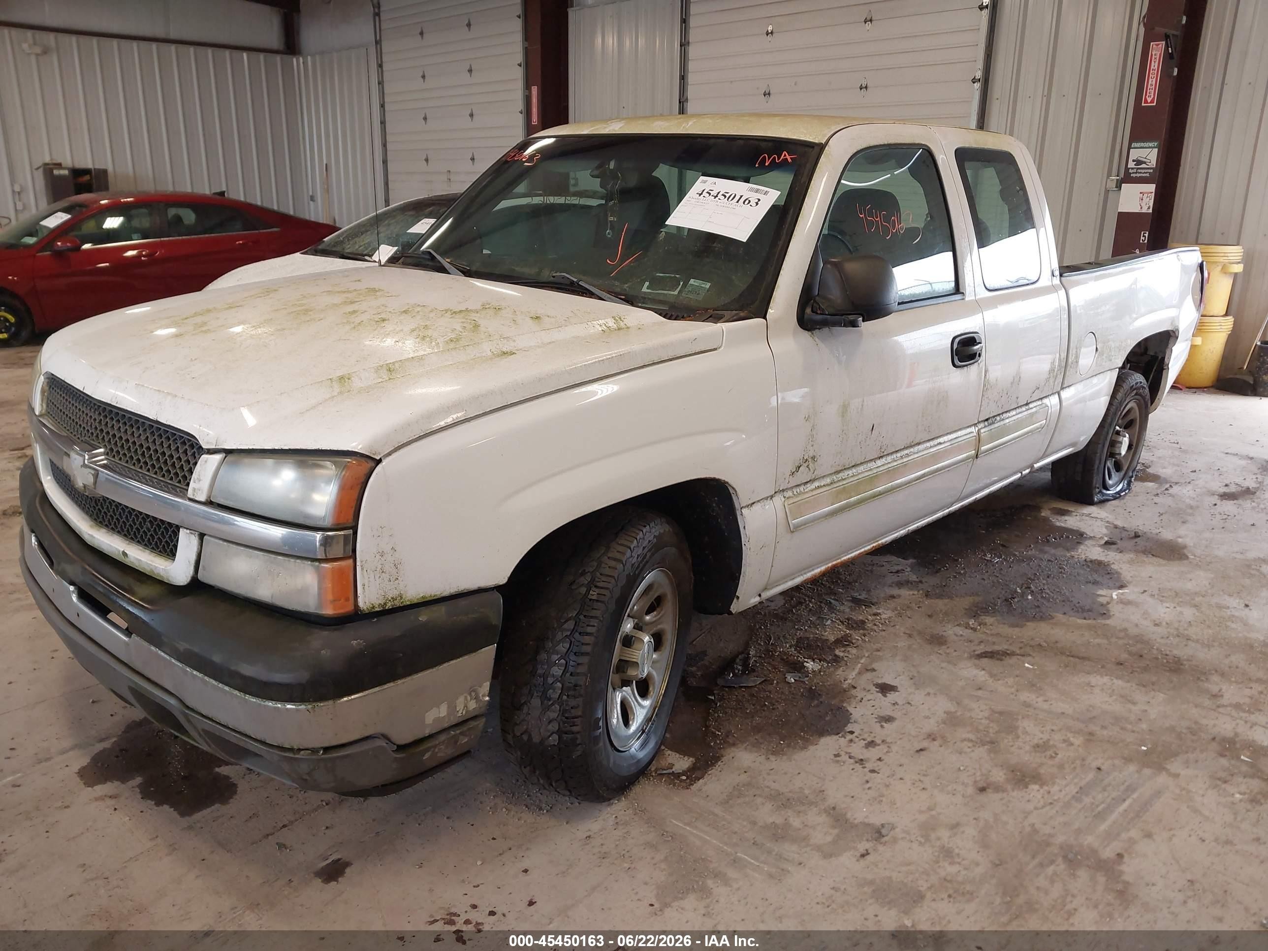 2005 Chevrolet Silverado 1500 Ls White vin: 1GCEC19T65Z147636