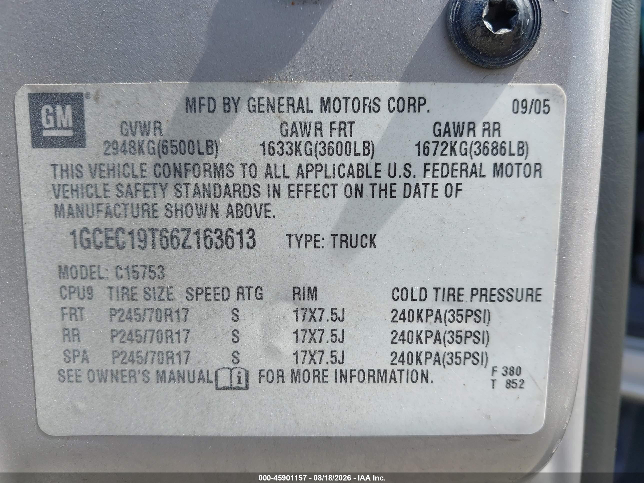 2006 Chevrolet Silverado 1500 Lt2 Бежевый vin: 1GCEC19T66Z163613