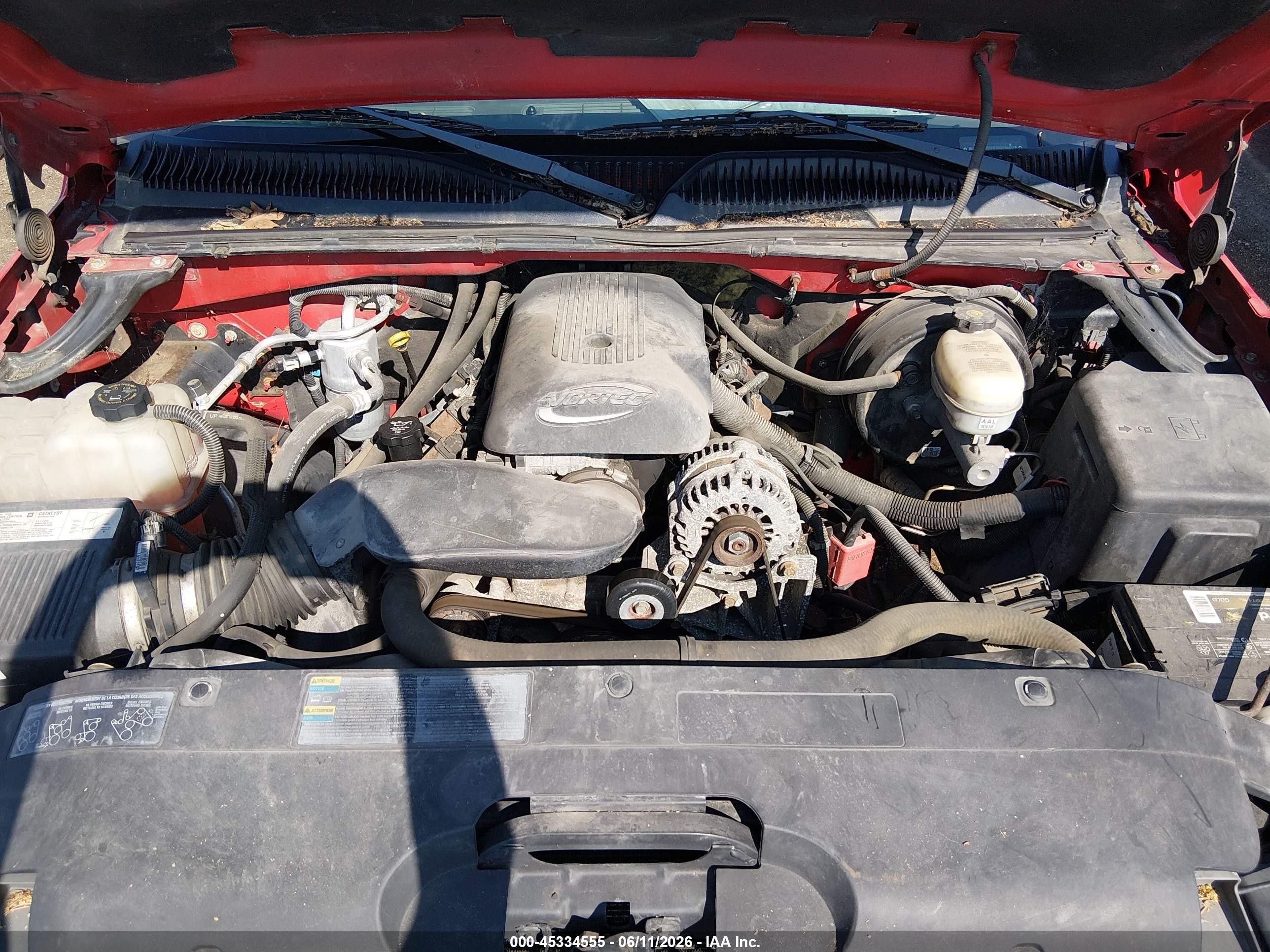 2005 Chevrolet Silverado 1500 Ls Red vin: 1GCEC19T75E255447