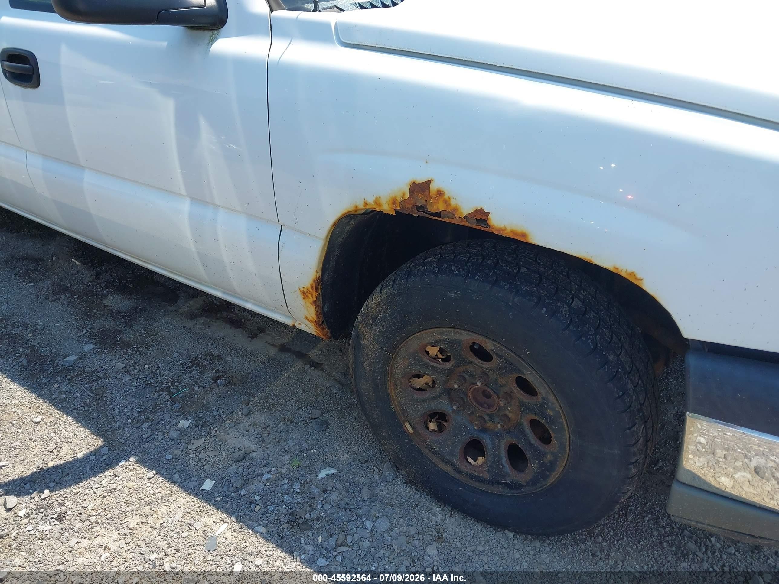 2005 Chevrolet Silverado 1500 Work Truck White vin: 1GCEC19T75E323892