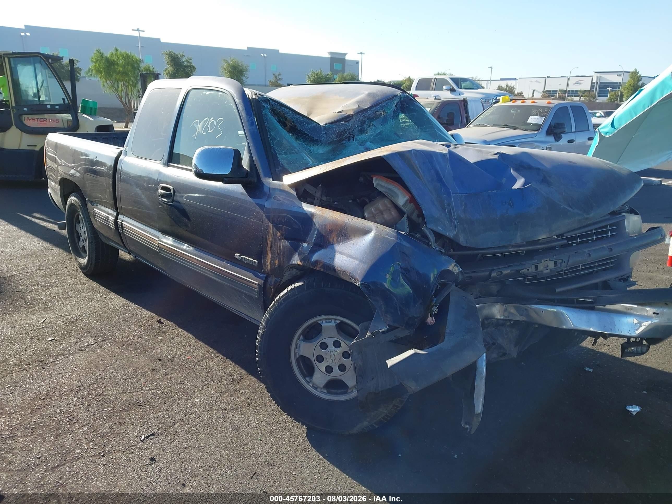 2000 Chevrolet Silverado 1500 Ls Blue vin: 1GCEC19T8YZ283965