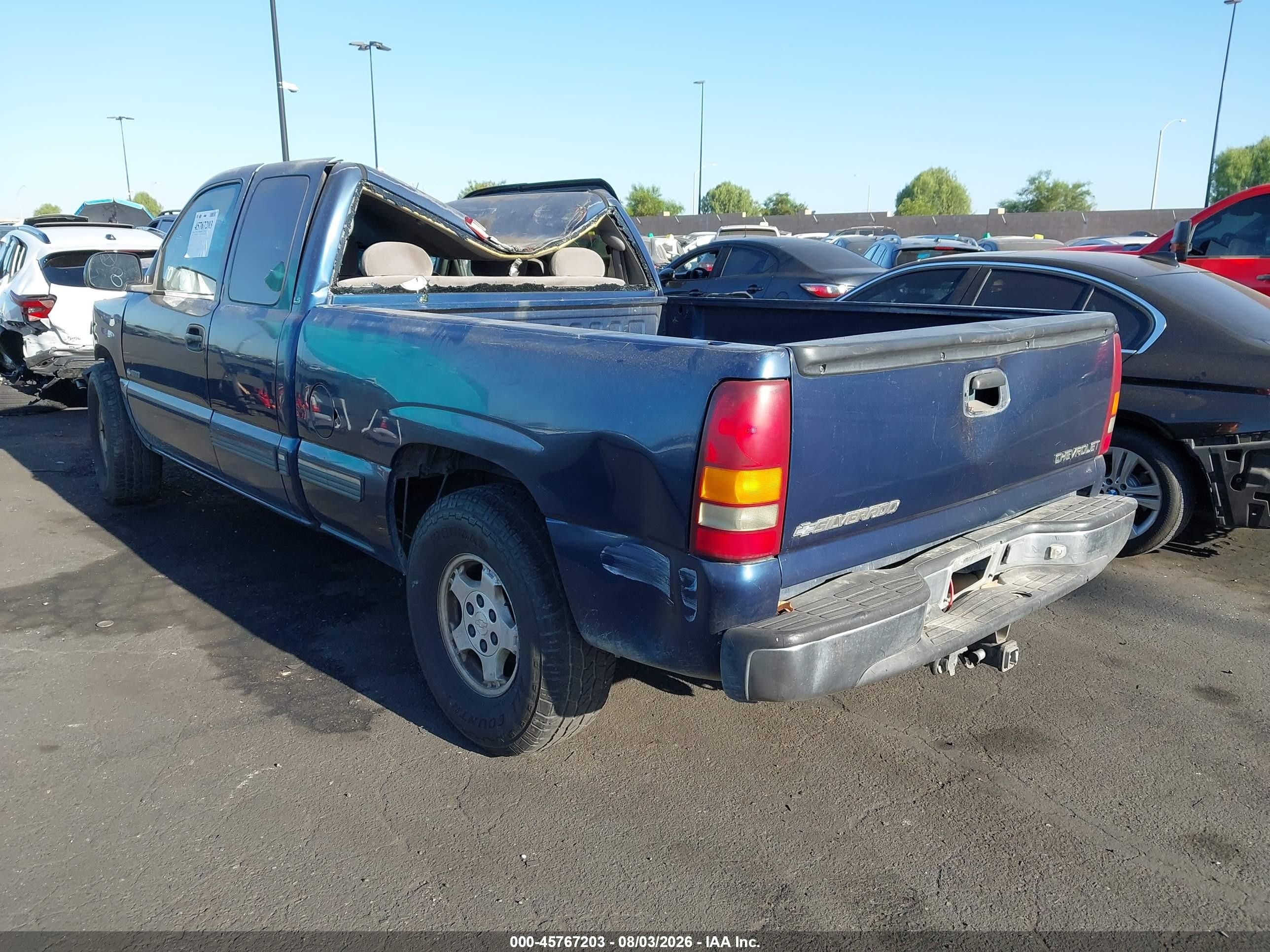 2000 Chevrolet Silverado 1500 Ls Синий vin: 1GCEC19T8YZ283965