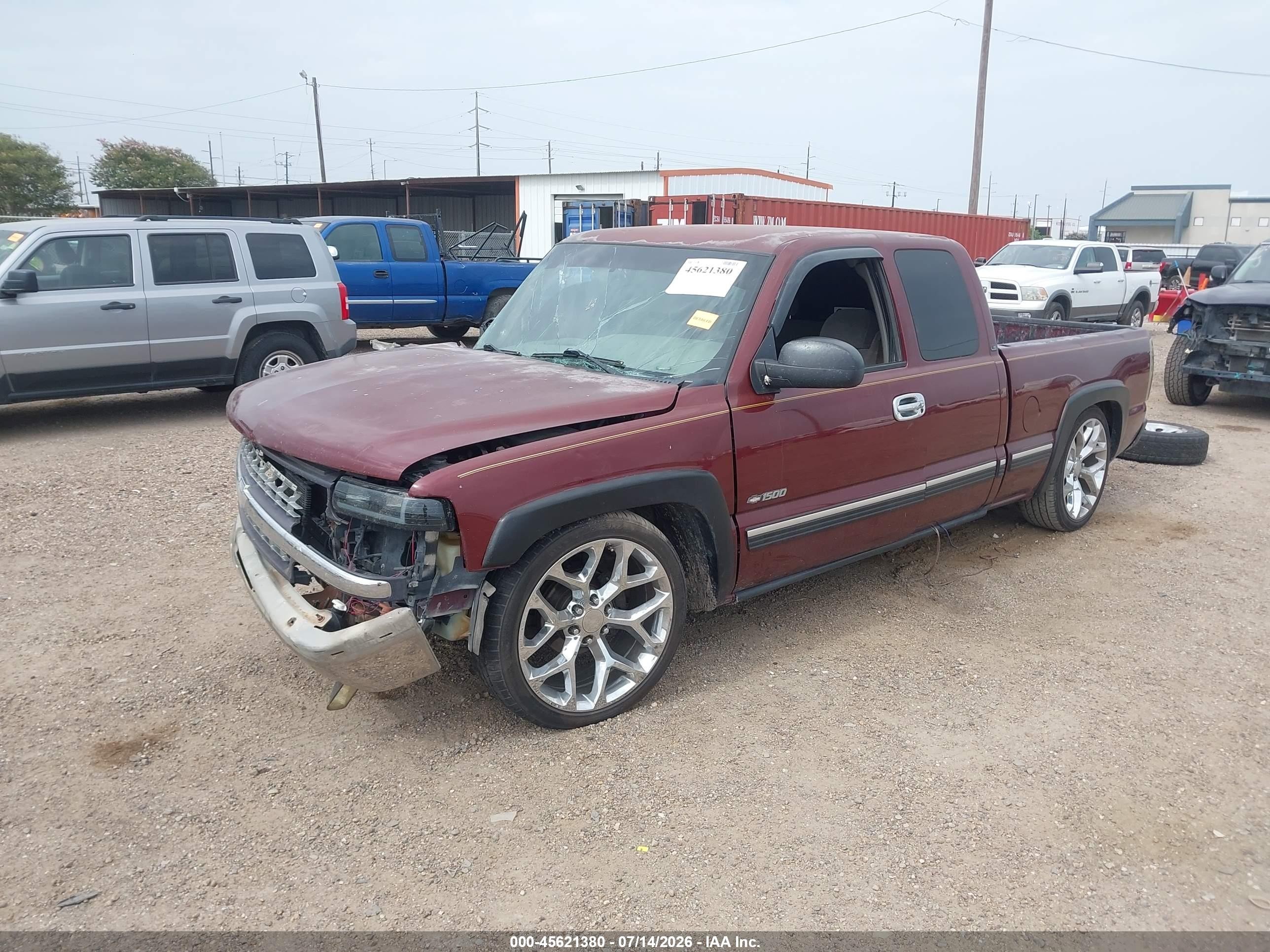 2000 Chevrolet Silverado 1500 Ls Red vin: 1GCEC19V1YZ359270