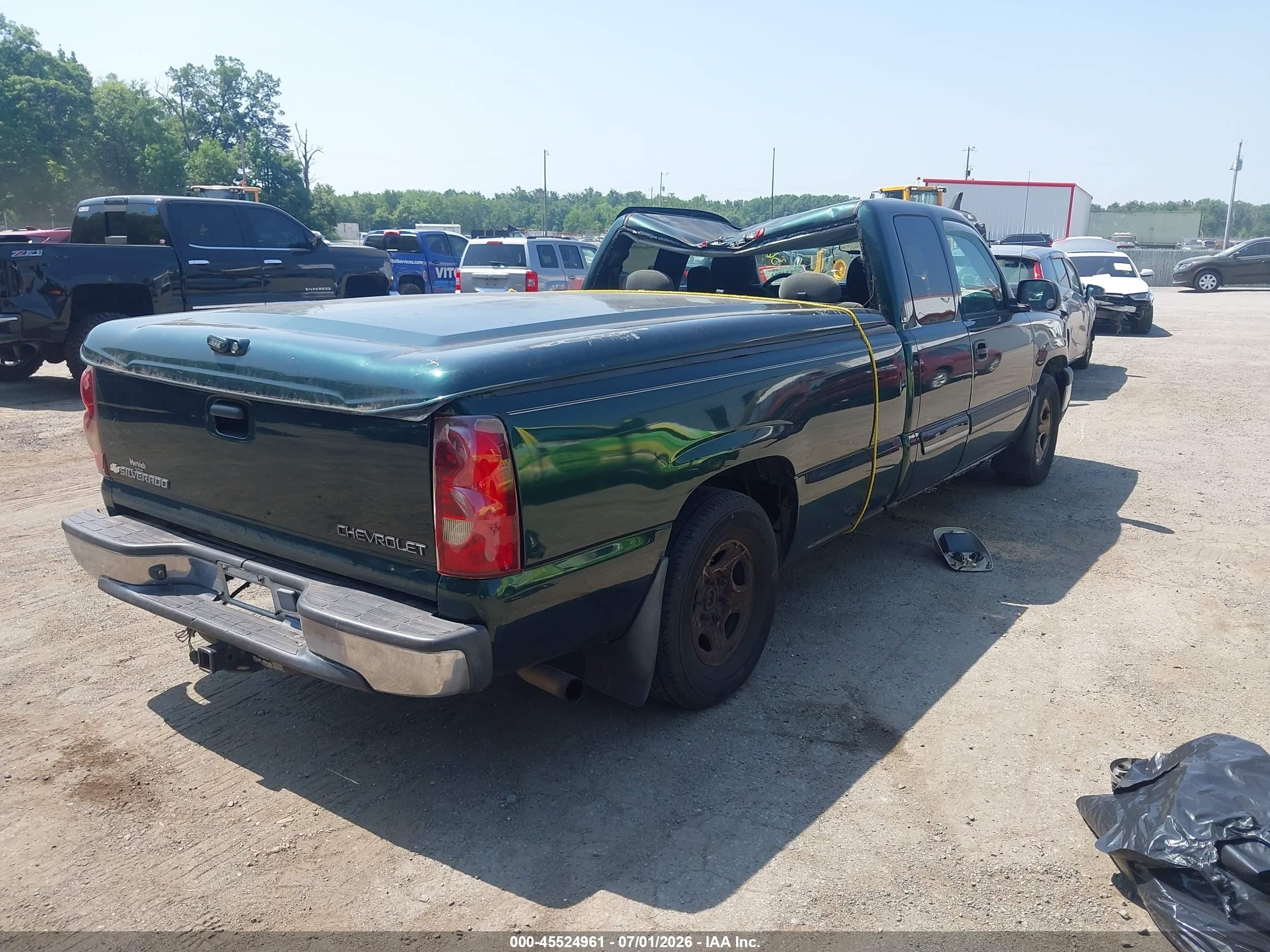 2003 Chevrolet Silverado 1500 Ls Green vin: 1GCEC19V23E341554