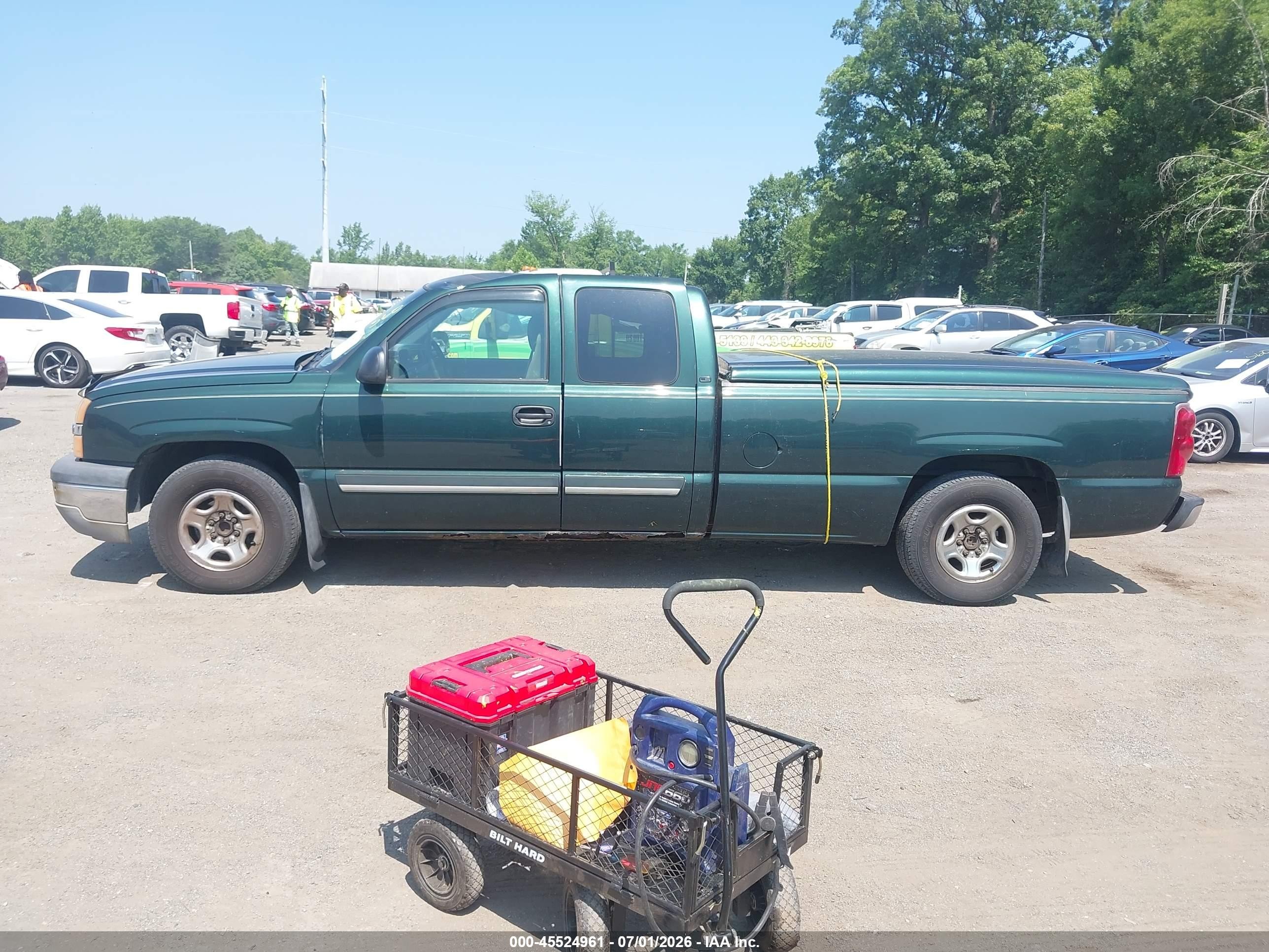2003 Chevrolet Silverado 1500 Ls Green vin: 1GCEC19V23E341554