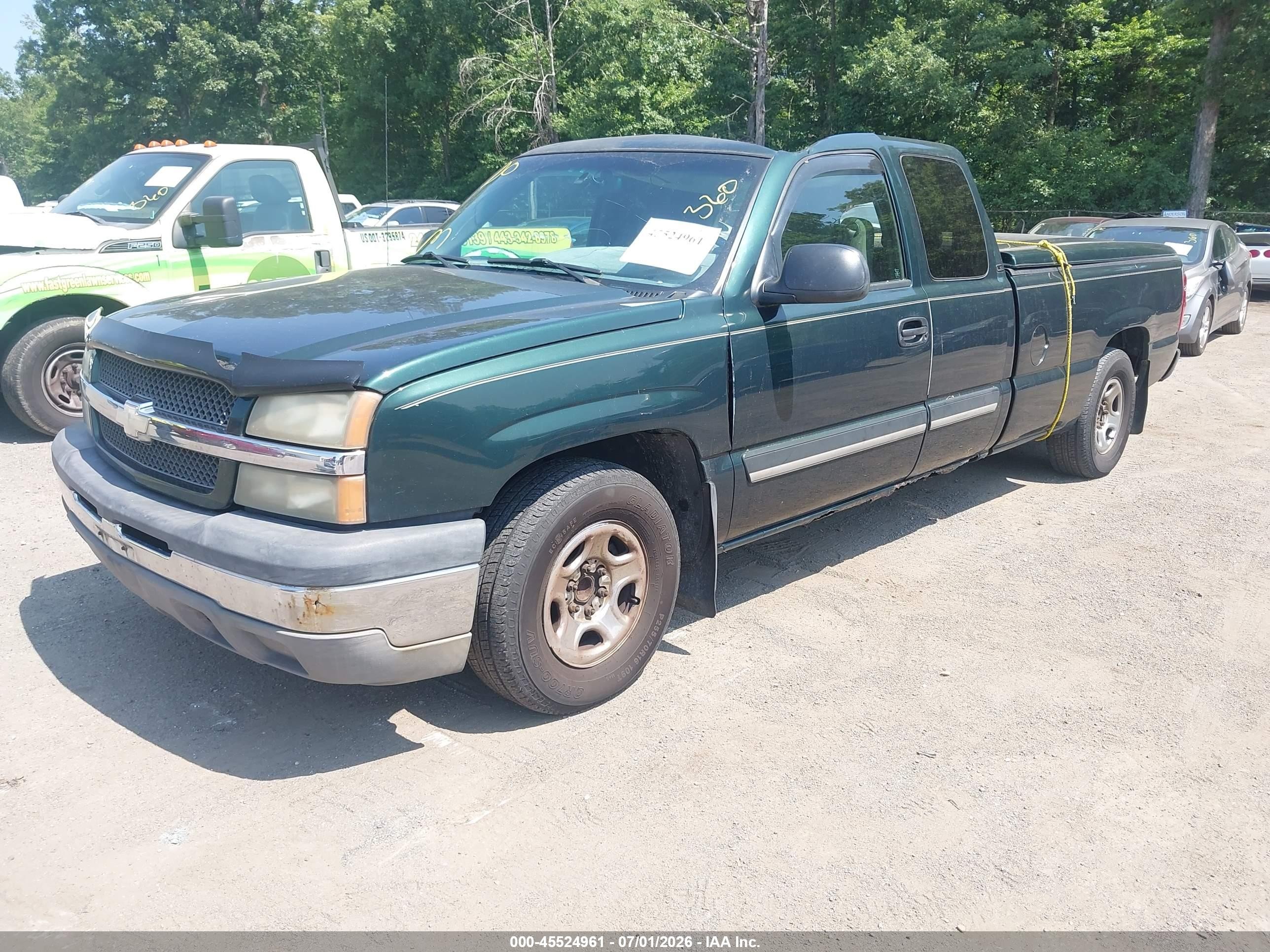 2003 Chevrolet Silverado 1500 Ls Green vin: 1GCEC19V23E341554