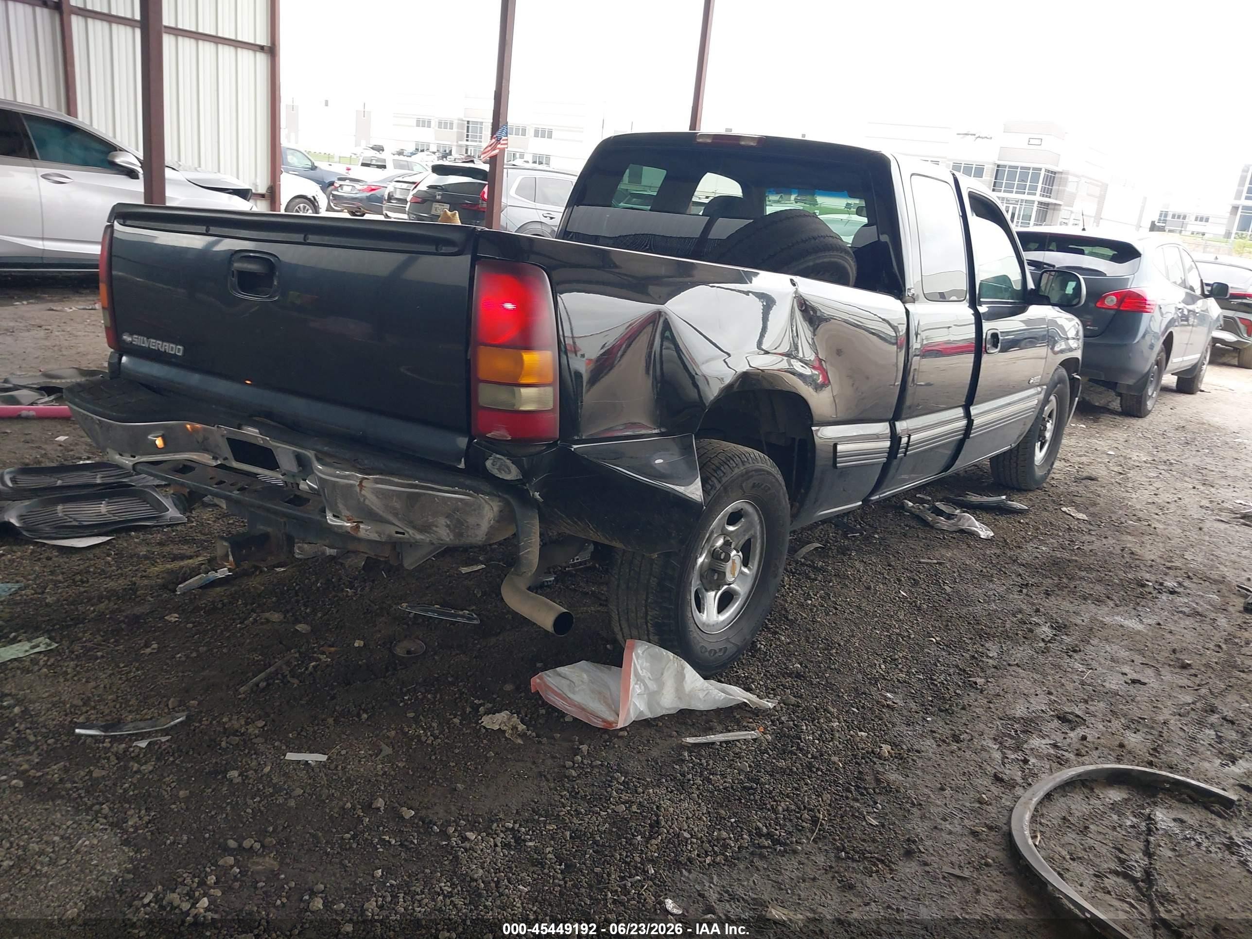 2000 Chevrolet Silverado 1500 Ls Black vin: 1GCEC19V4YZ223196