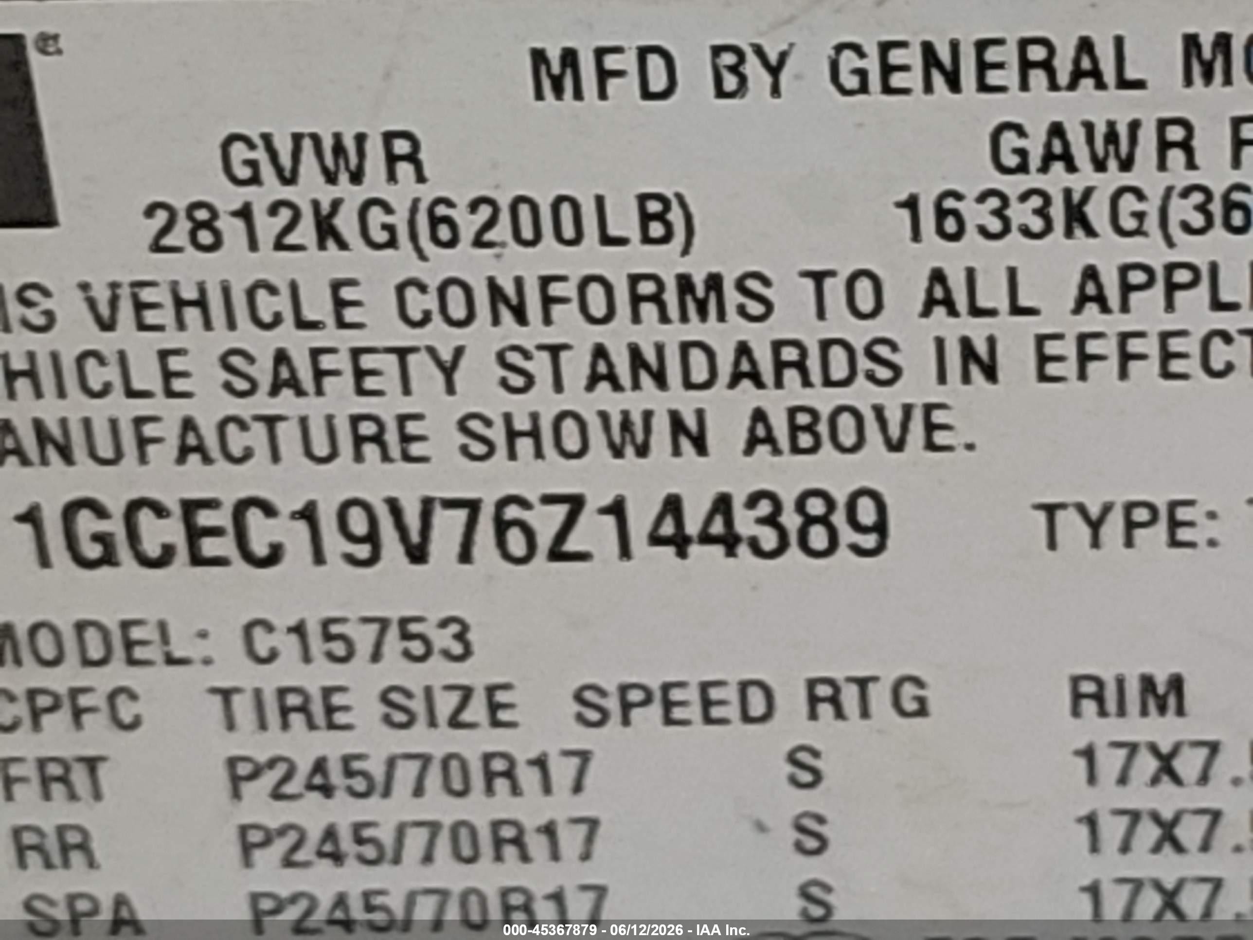 2006 Chevrolet Silverado 1500 Lt1 Tan vin: 1GCEC19V76Z144389