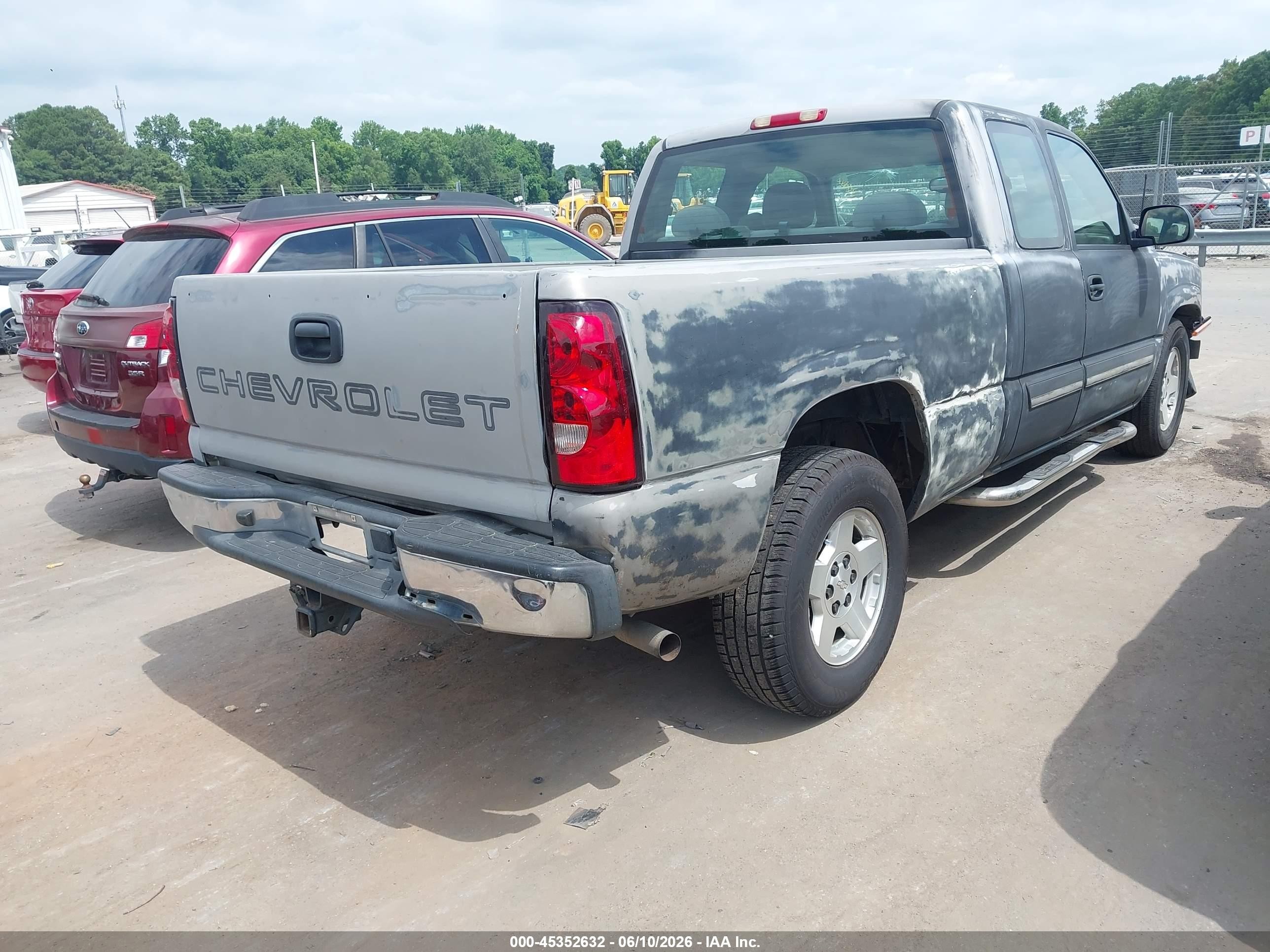 2006 Chevrolet Silverado 1500 Ls Gray vin: 1GCEC19V96Z263559