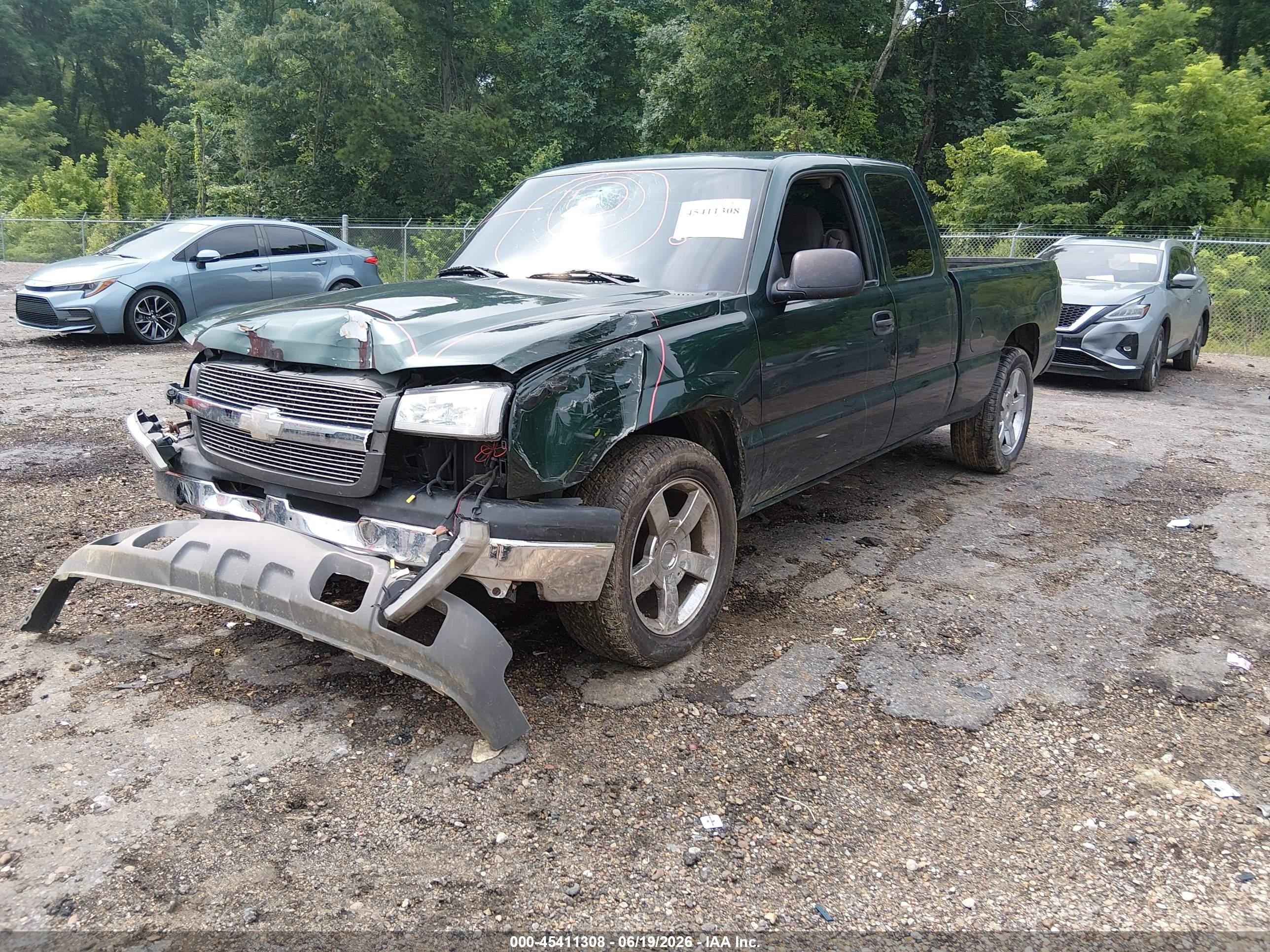 2004 Chevrolet Silverado 1500 Ls Green vin: 1GCEC19VX4Z190473