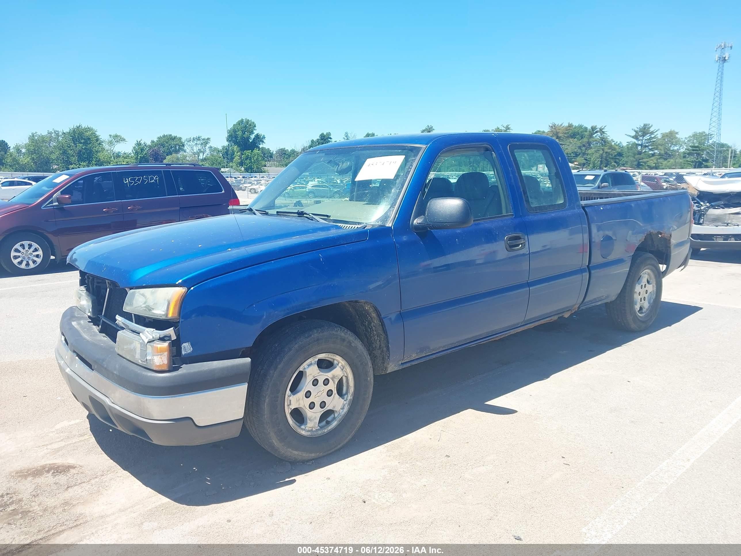2004 Chevrolet Silverado 1500 Work Truck Blue vin: 1GCEC19VX4Z301300