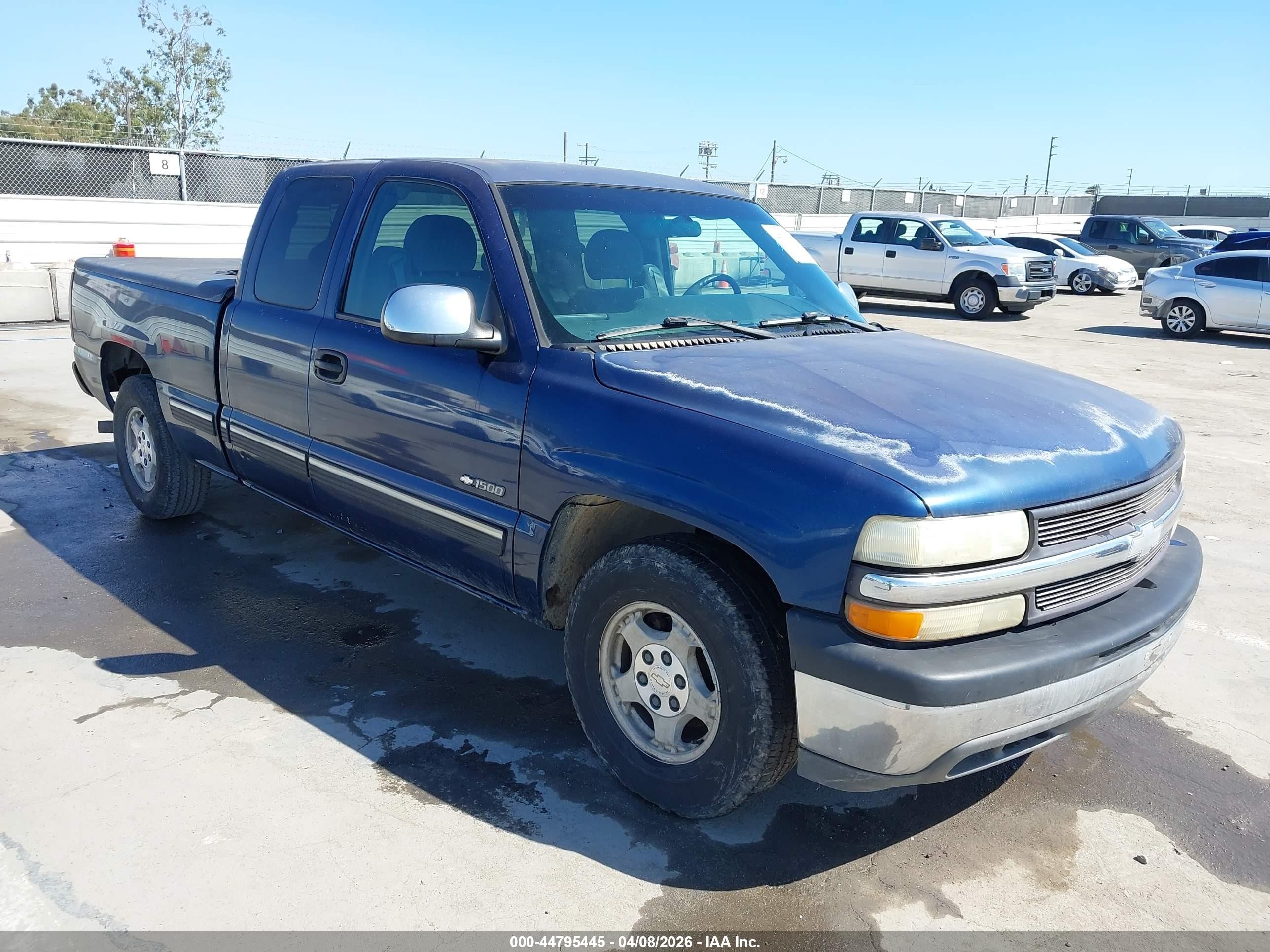 2001 Chevrolet Silverado 1500 Ls Blue vin: 1GCEC19W01Z202473