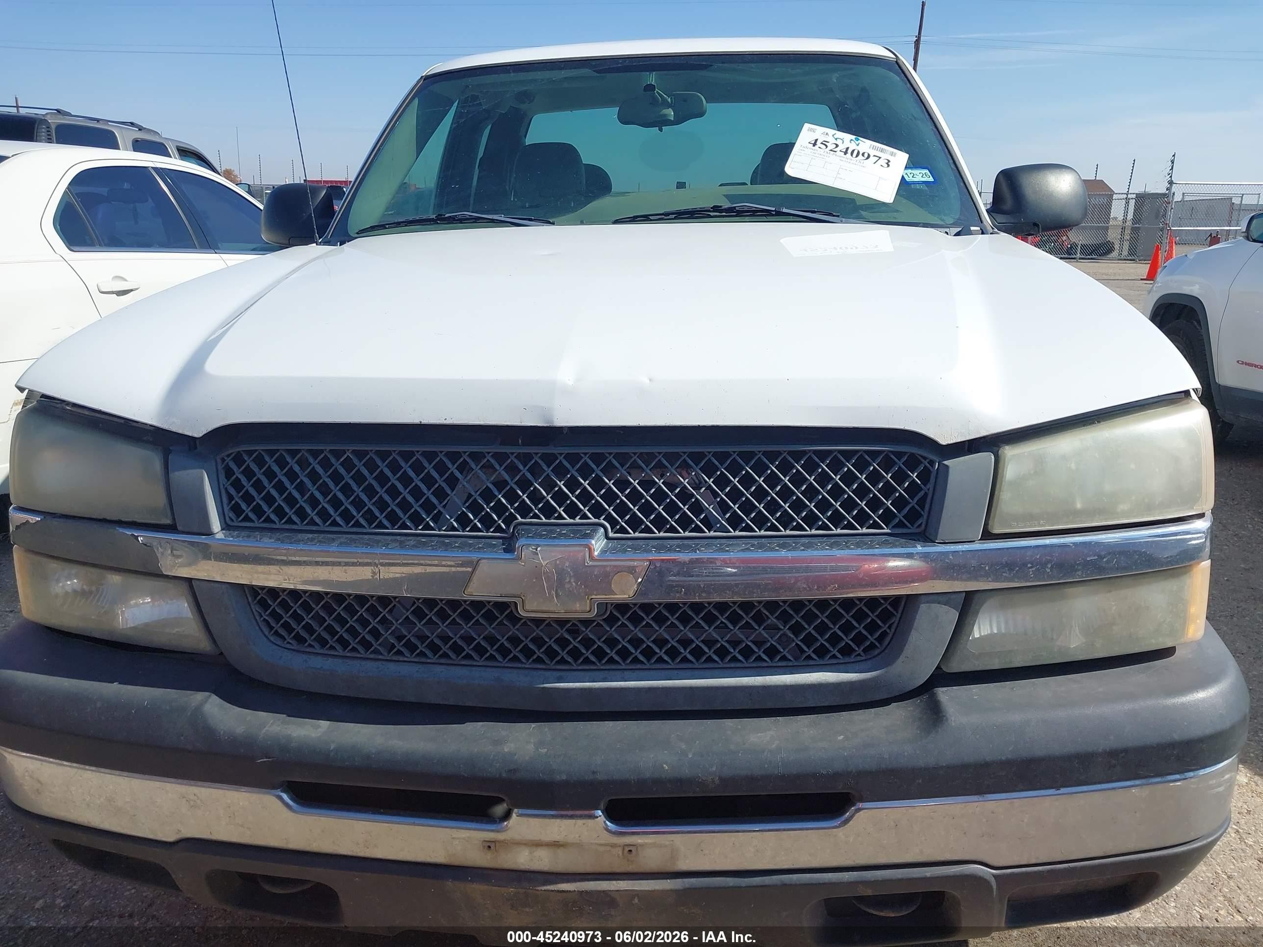 2006 Chevrolet Silverado 1500 Work Truck White vin: 1GCEC19X06Z251995