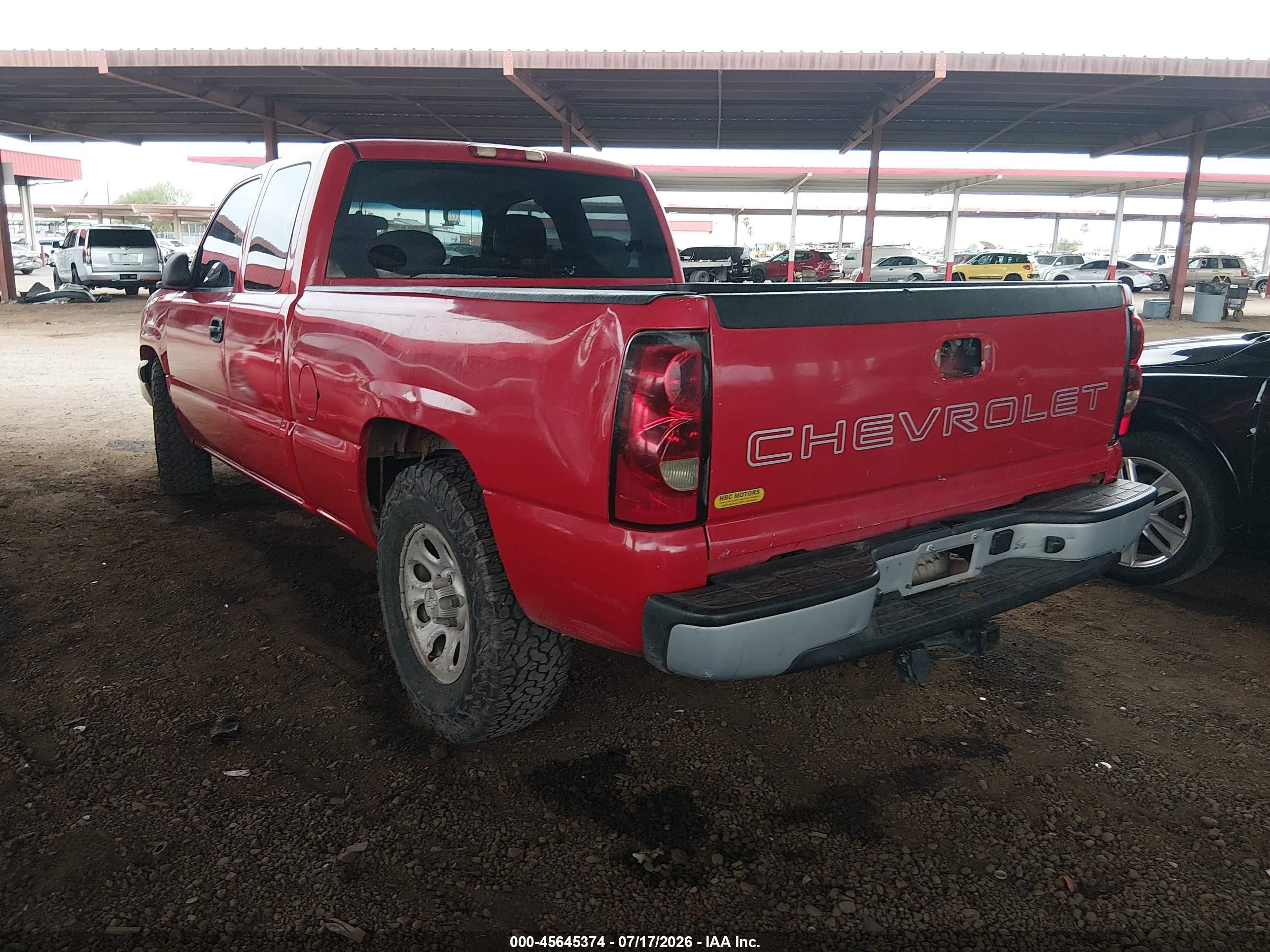 2007 Chevrolet Silverado 1500 Classic Work Truck Red vin: 1GCEC19X17Z121886