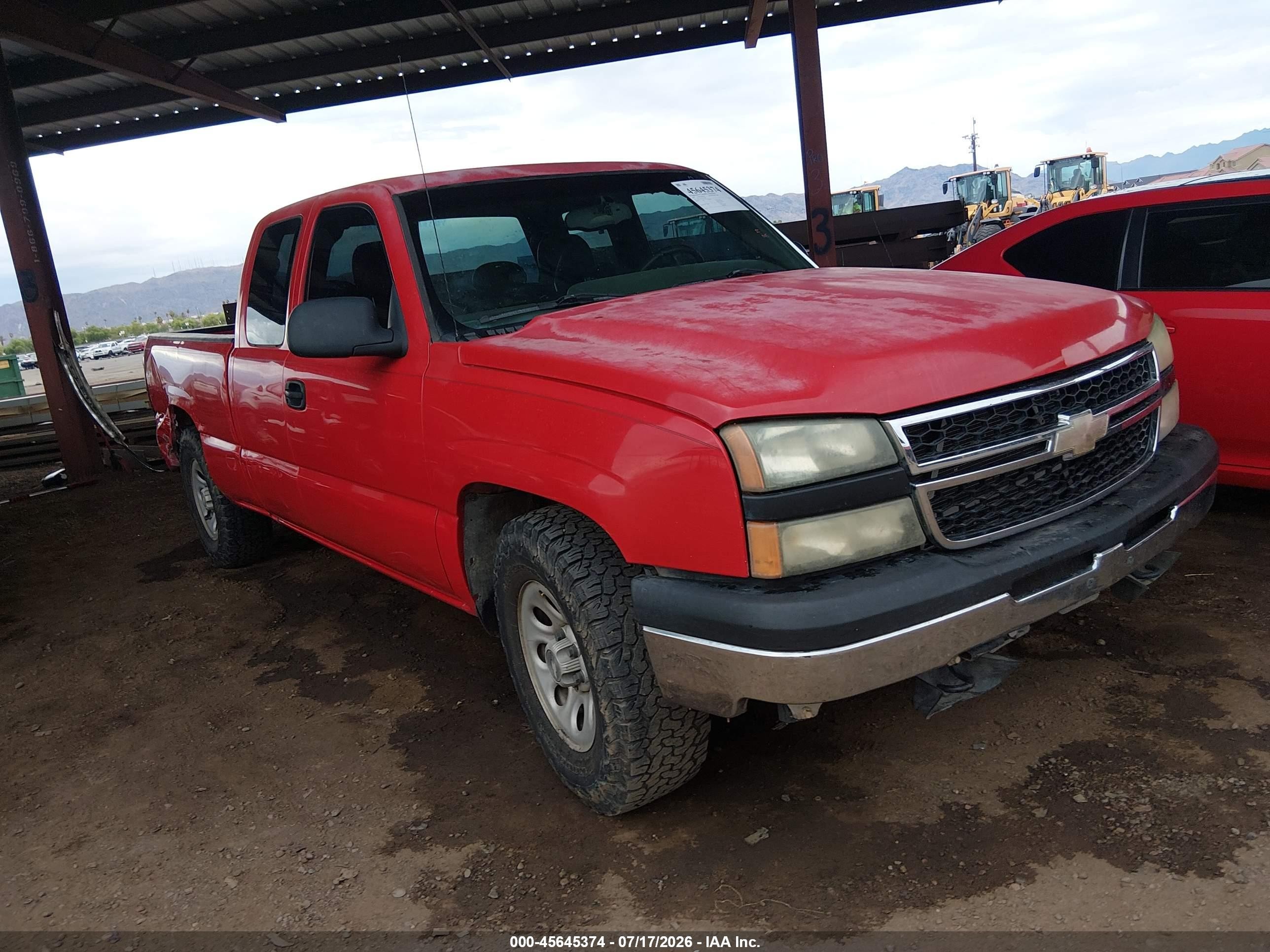 2007 Chevrolet Silverado 1500 Classic Work Truck Red vin: 1GCEC19X17Z121886