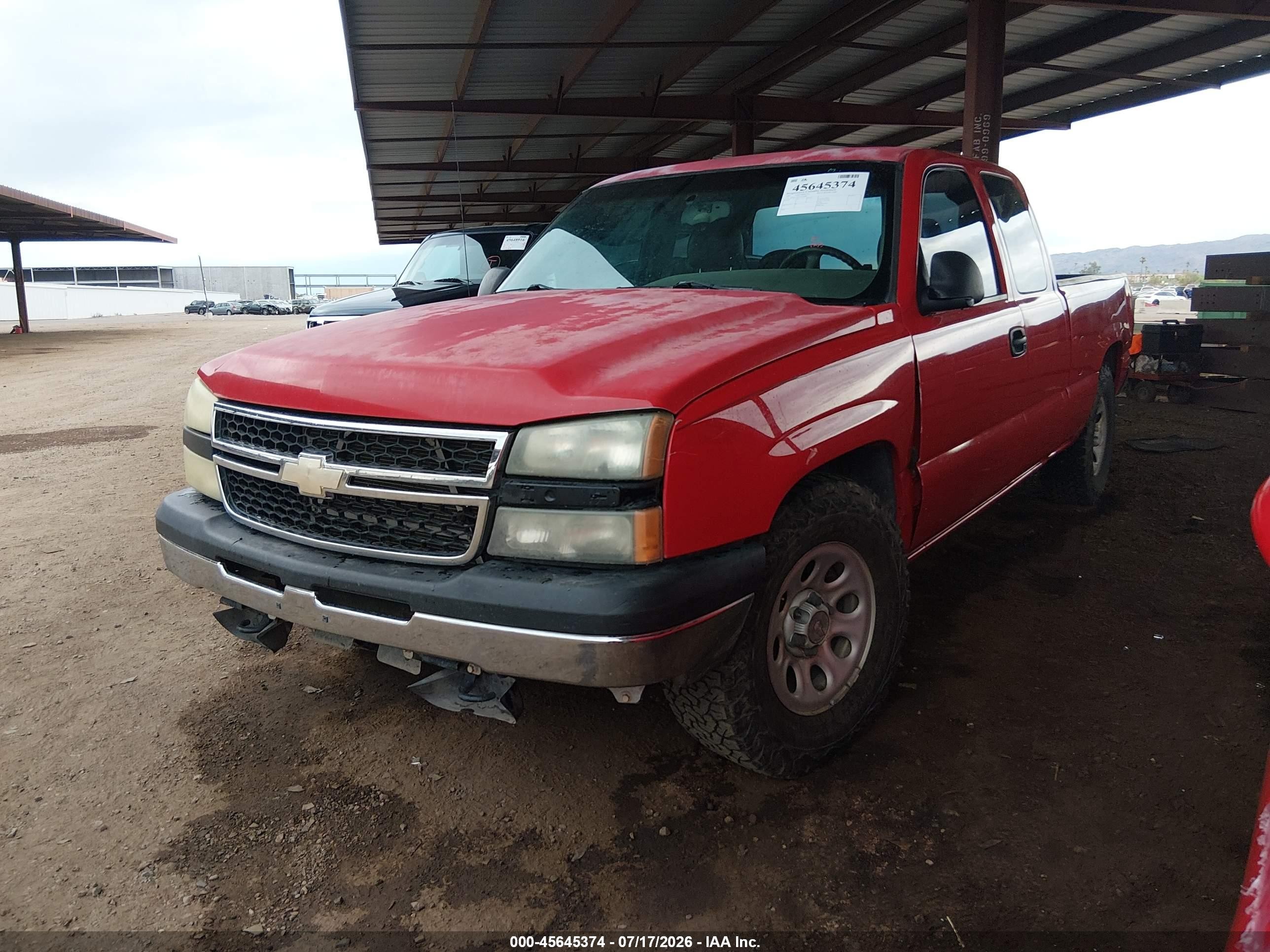 2007 Chevrolet Silverado 1500 Classic Work Truck Red vin: 1GCEC19X17Z121886