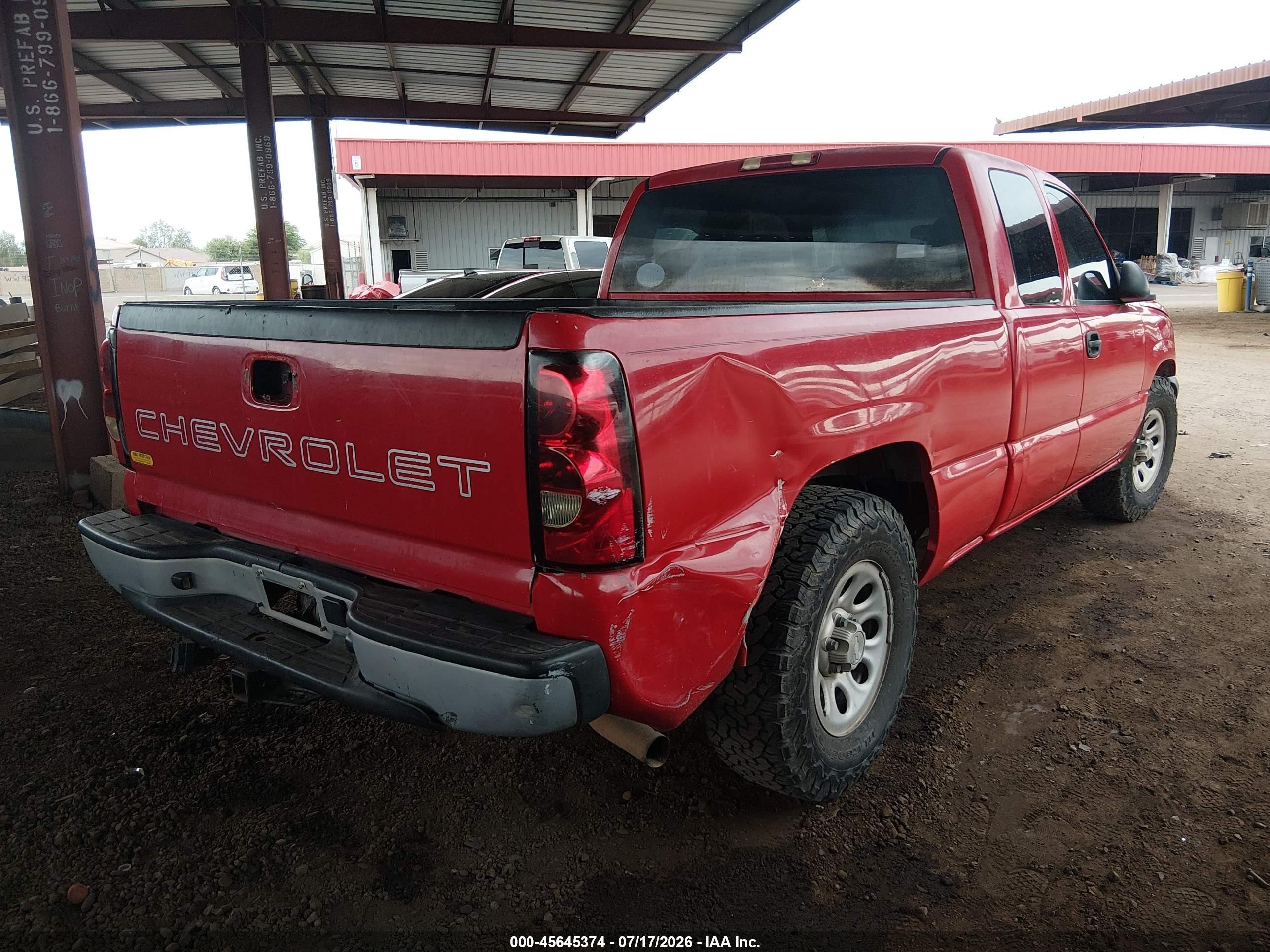 2007 Chevrolet Silverado 1500 Classic Work Truck Red vin: 1GCEC19X17Z121886