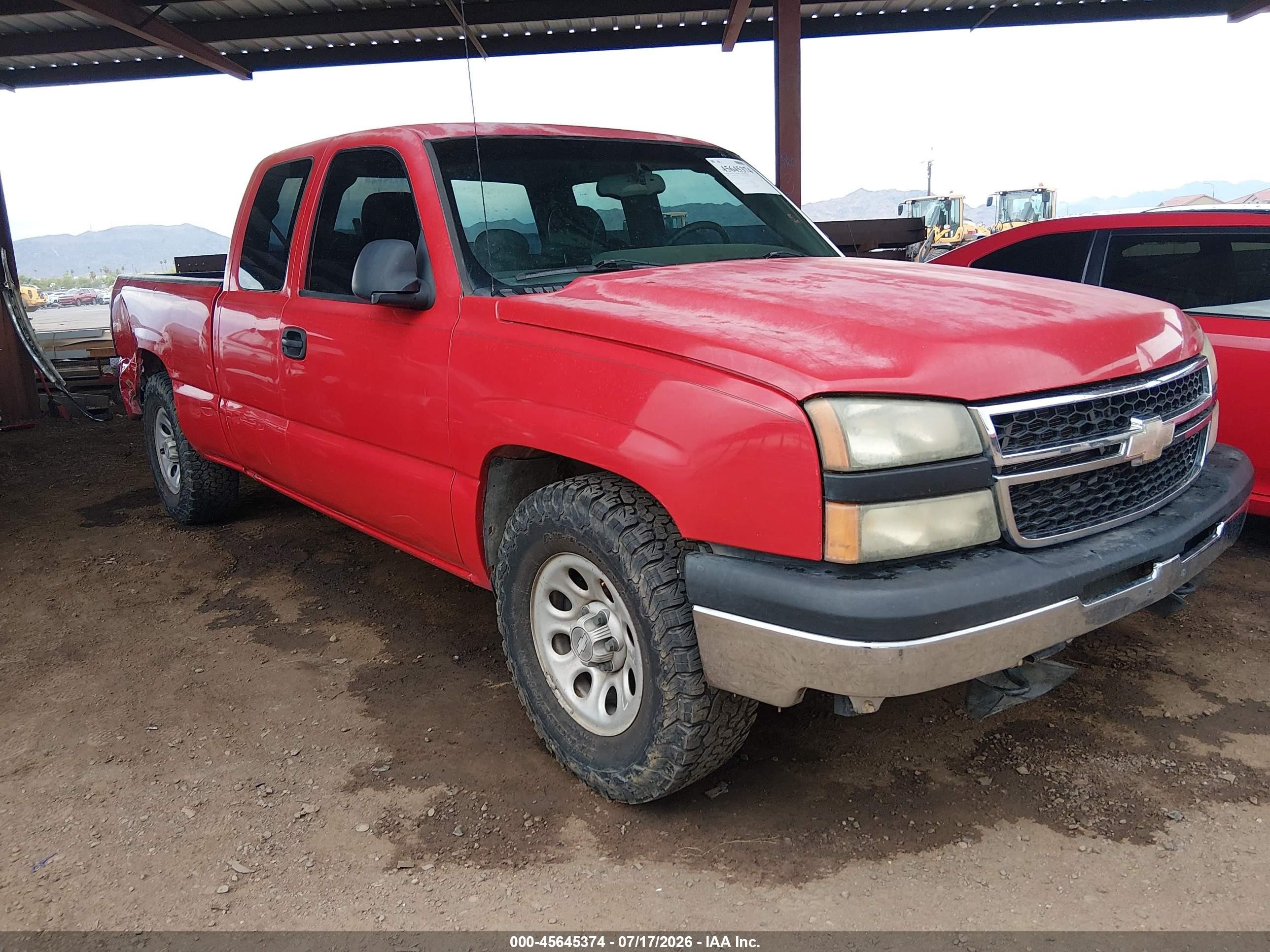 2007 Chevrolet Silverado 1500 Classic Work Truck Red vin: 1GCEC19X17Z121886