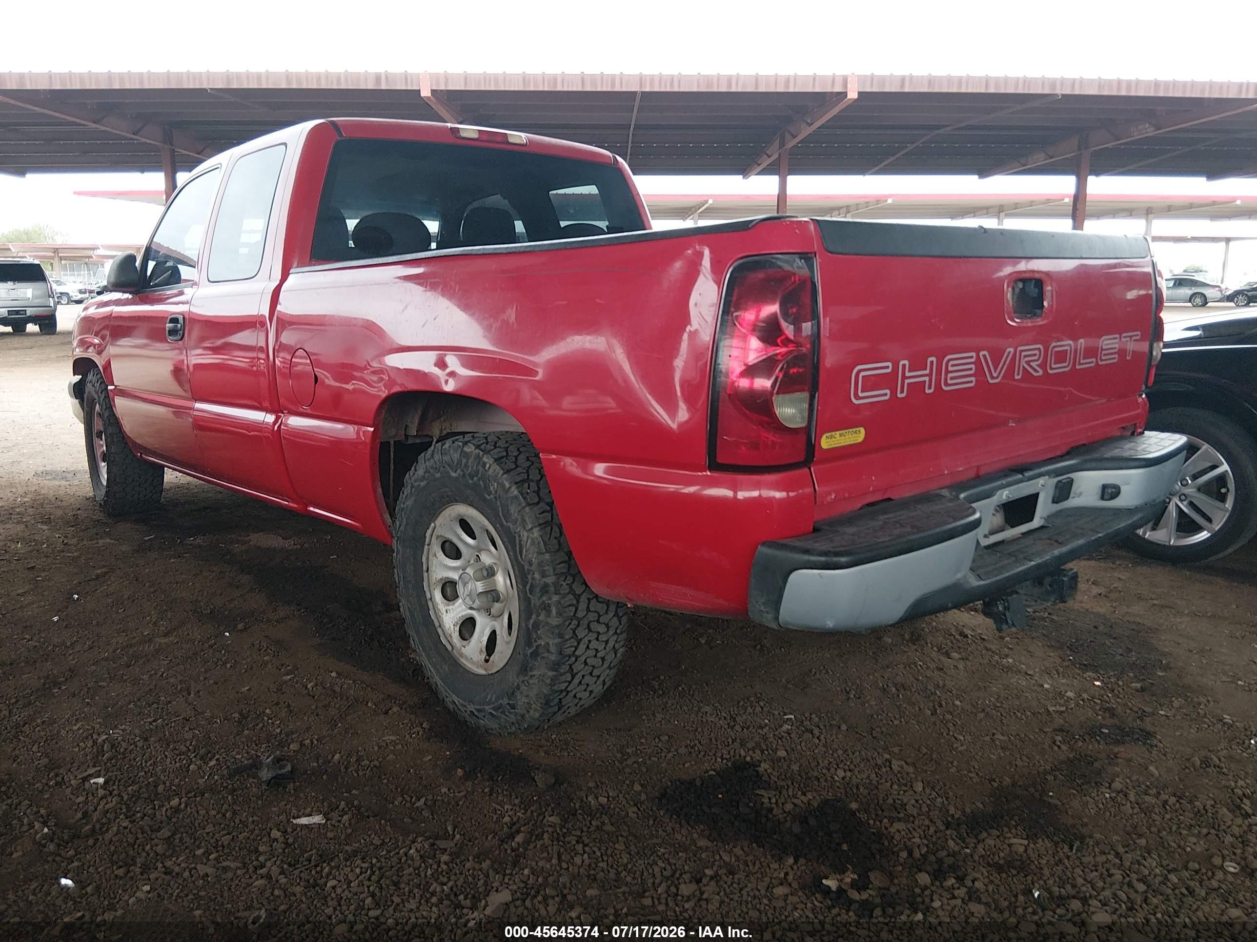 2007 Chevrolet Silverado 1500 Classic Work Truck Red vin: 1GCEC19X17Z121886