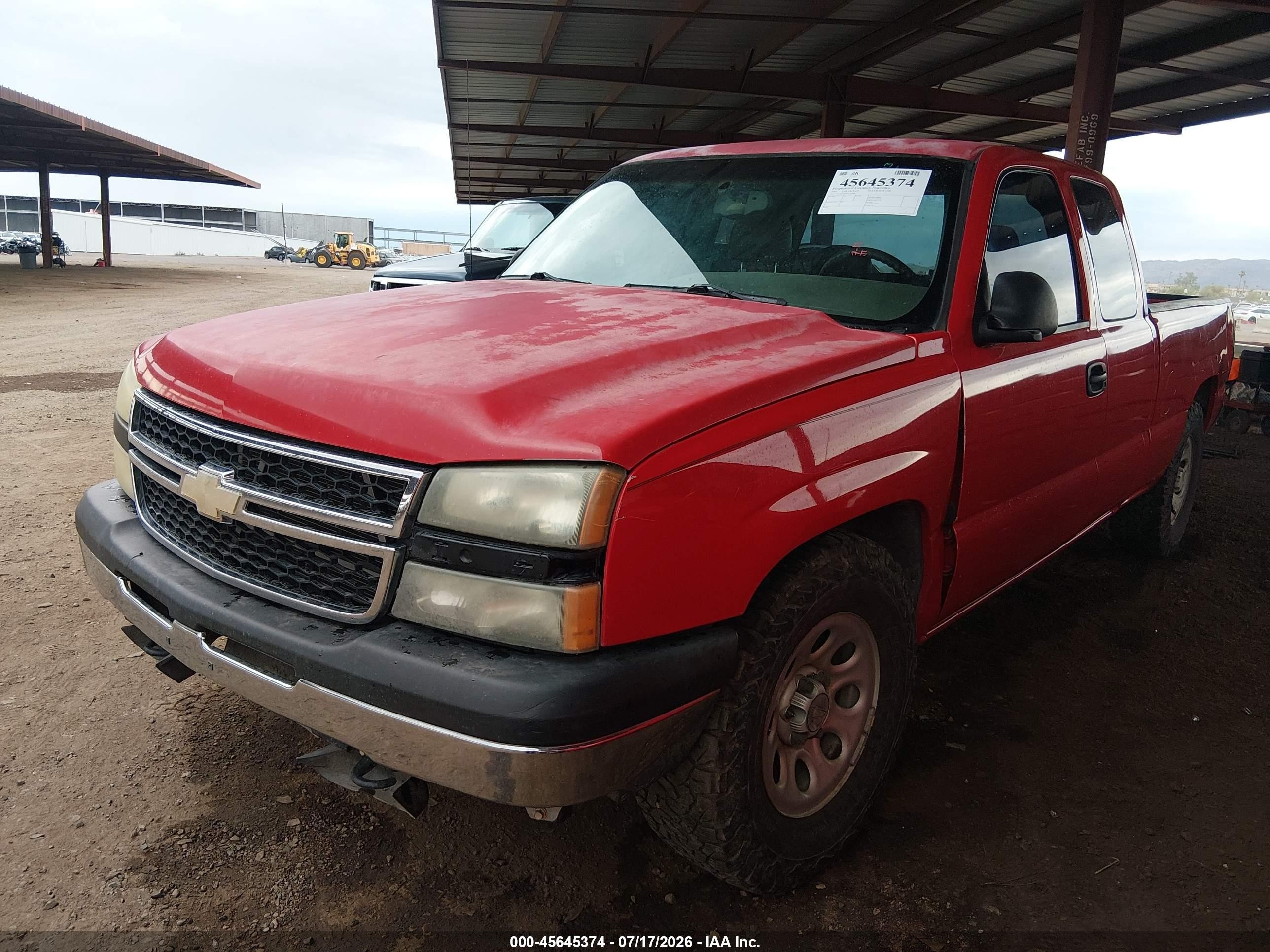 2007 Chevrolet Silverado 1500 Classic Work Truck Red vin: 1GCEC19X17Z121886