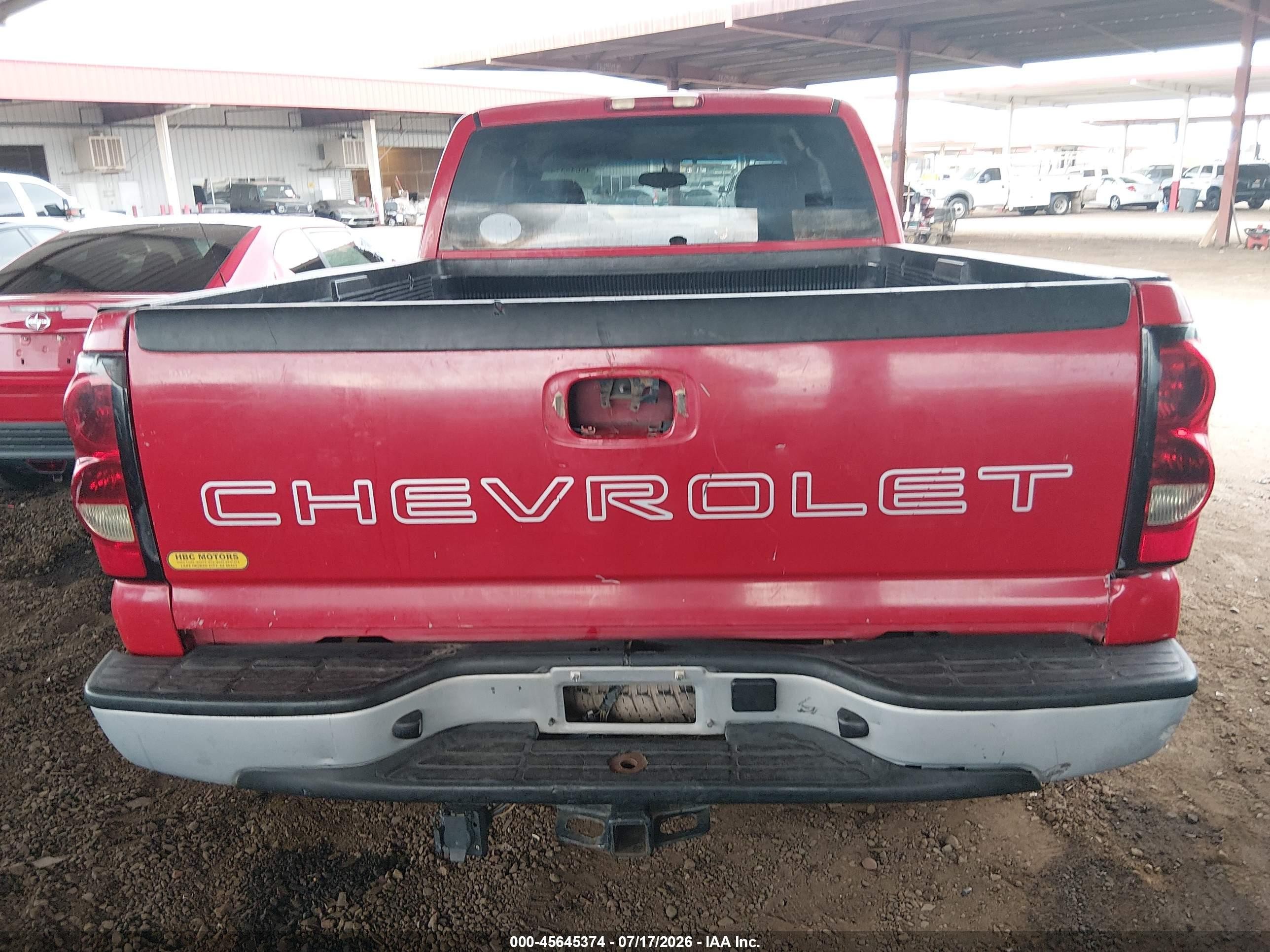 2007 Chevrolet Silverado 1500 Classic Work Truck Red vin: 1GCEC19X17Z121886