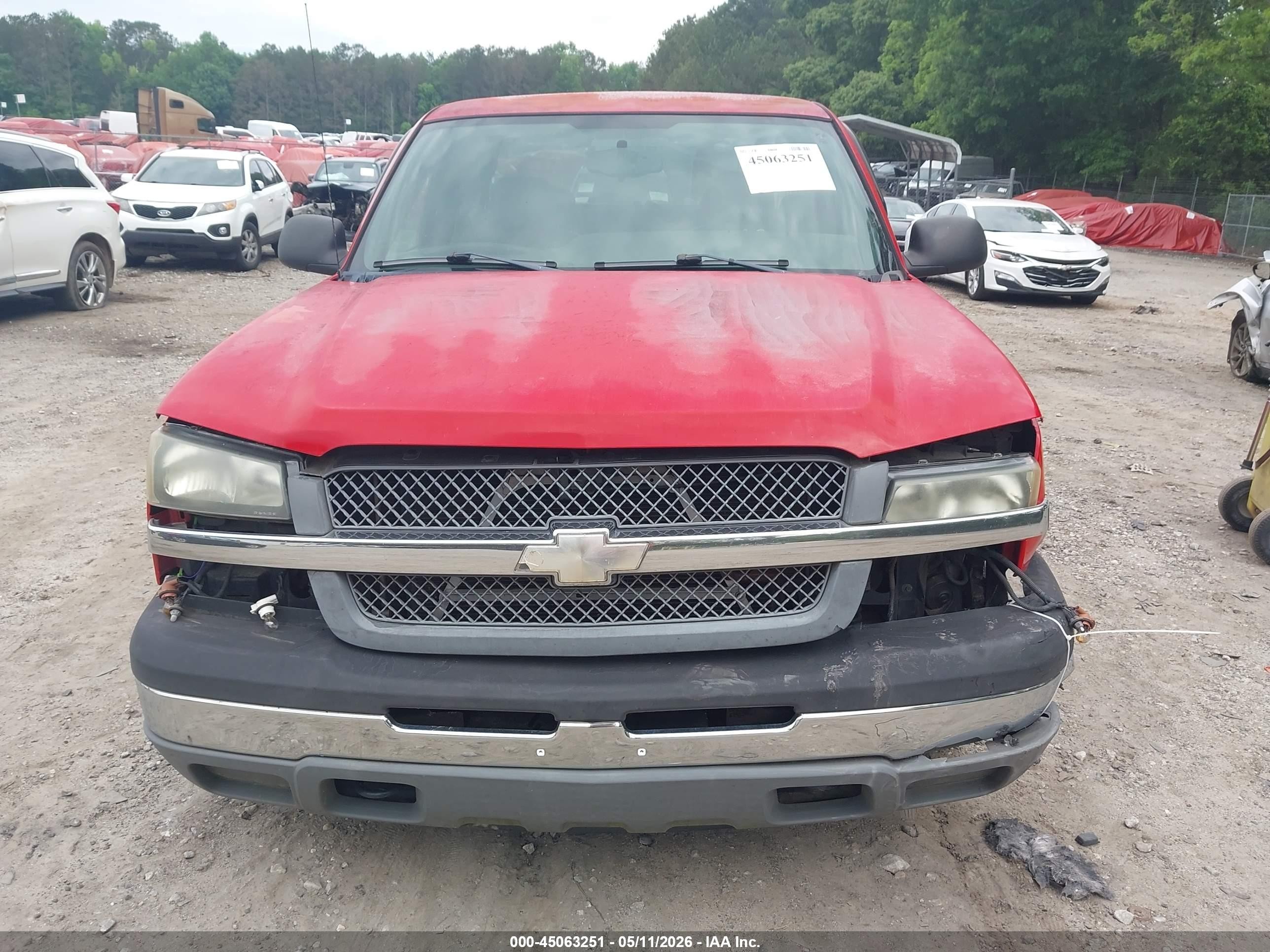 2005 Chevrolet Silverado 1500 Work Truck Красный vin: 1GCEC19X45Z229271