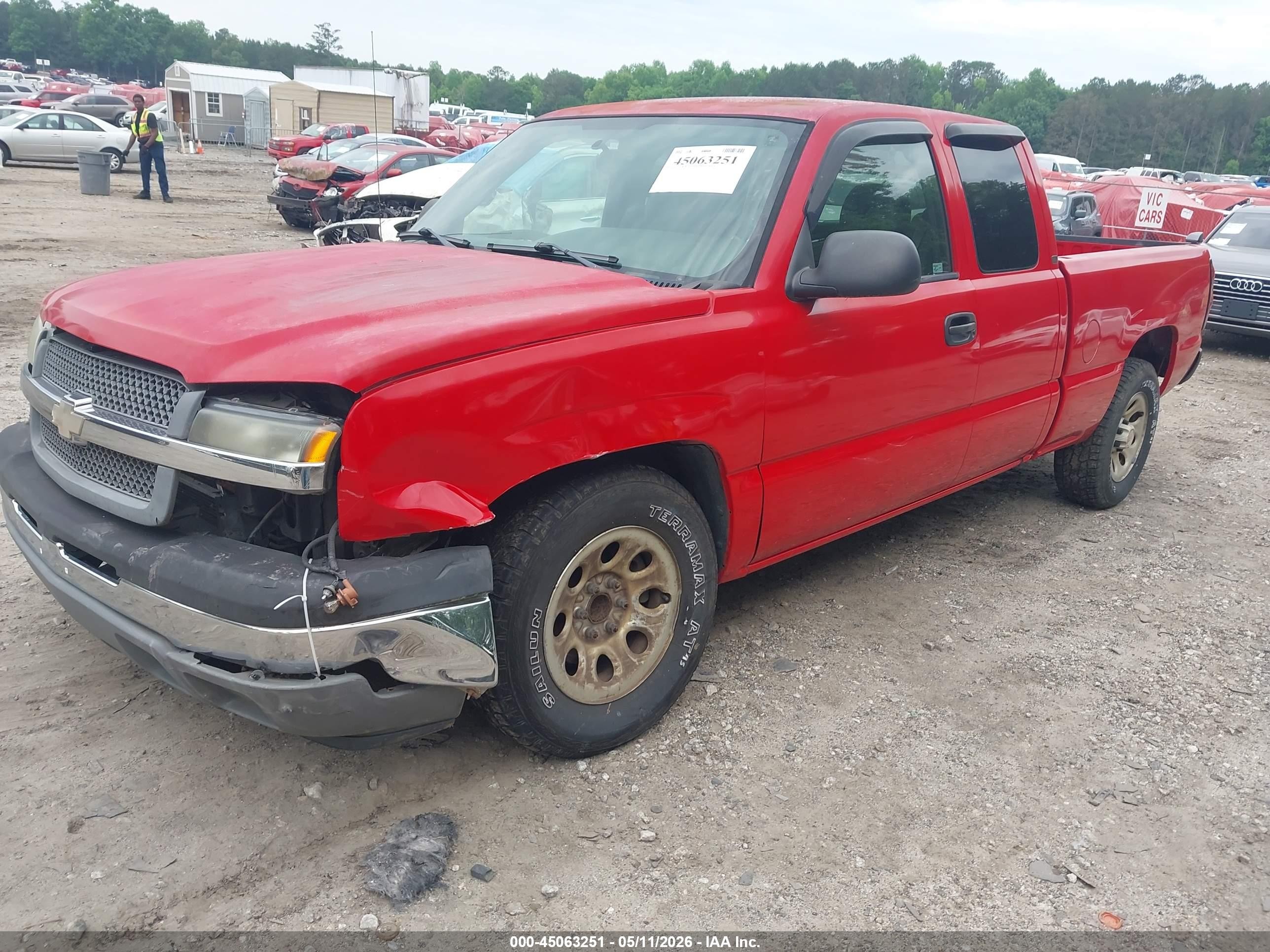 2005 Chevrolet Silverado 1500 Work Truck Красный vin: 1GCEC19X45Z229271