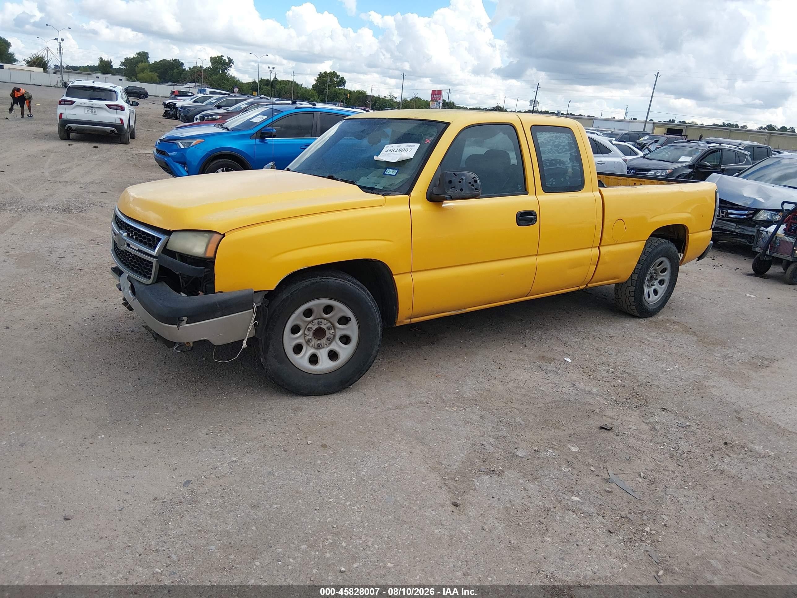 2006 Chevrolet Silverado 1500 Work Truck Yellow vin: 1GCEC19X66Z258837