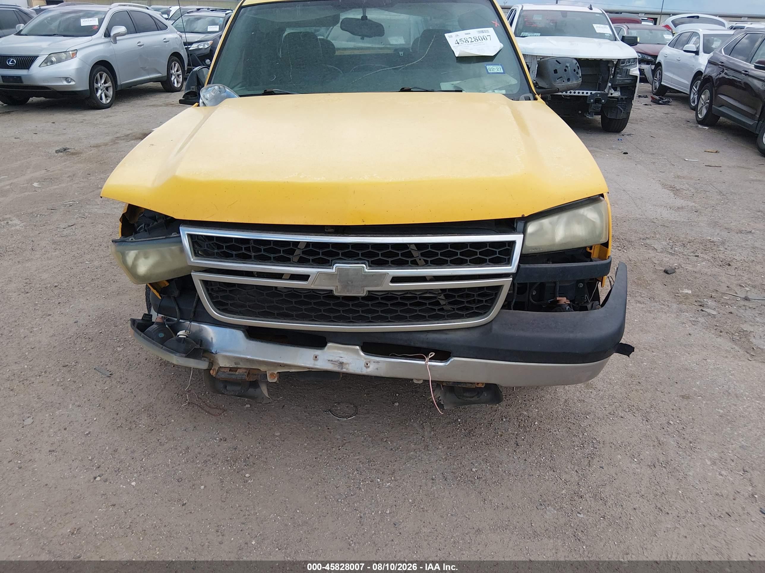 2006 Chevrolet Silverado 1500 Work Truck Yellow vin: 1GCEC19X66Z258837