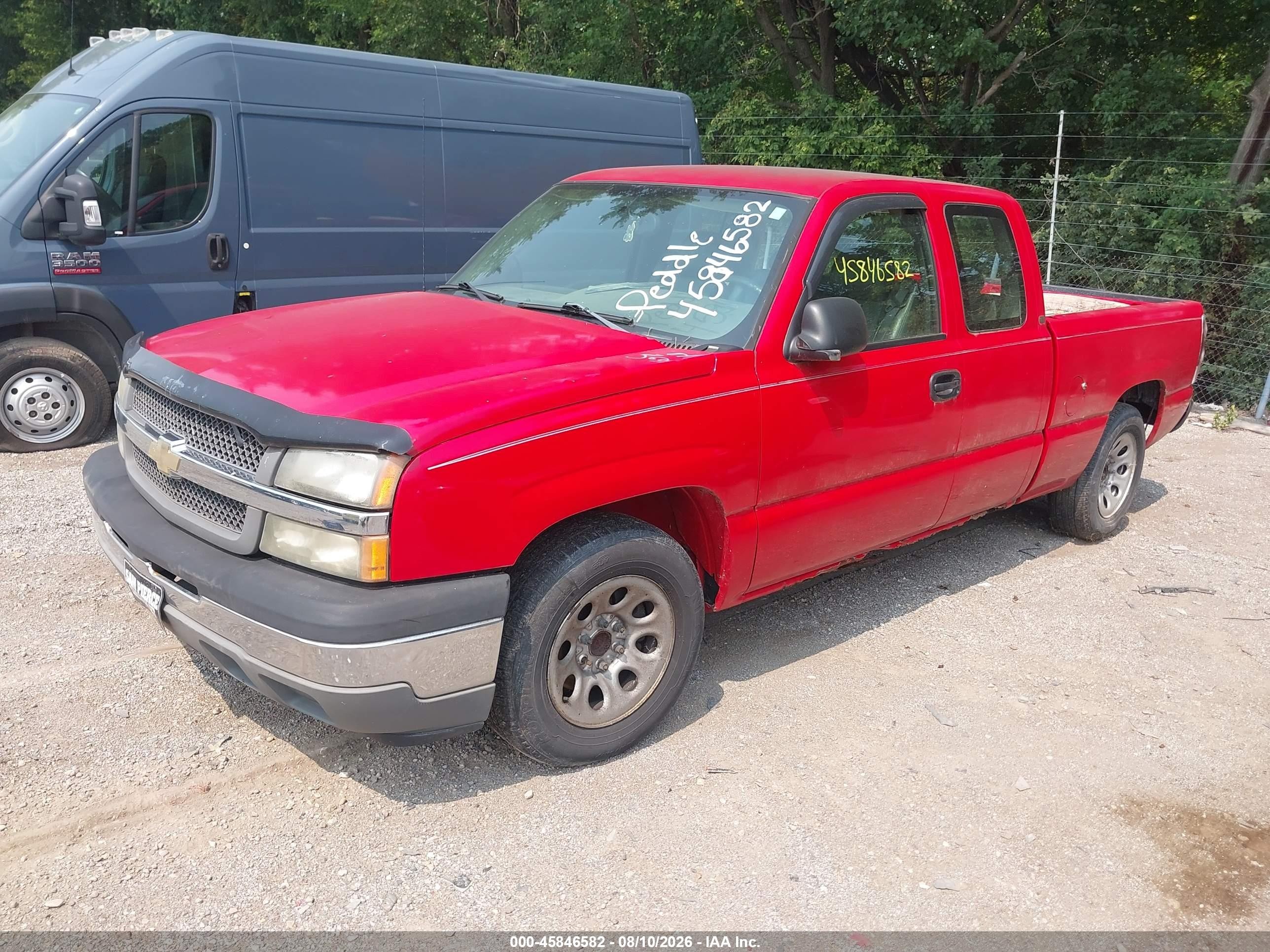 2005 Chevrolet Silverado 1500 Work Truck Red vin: 1GCEC19X75Z211041