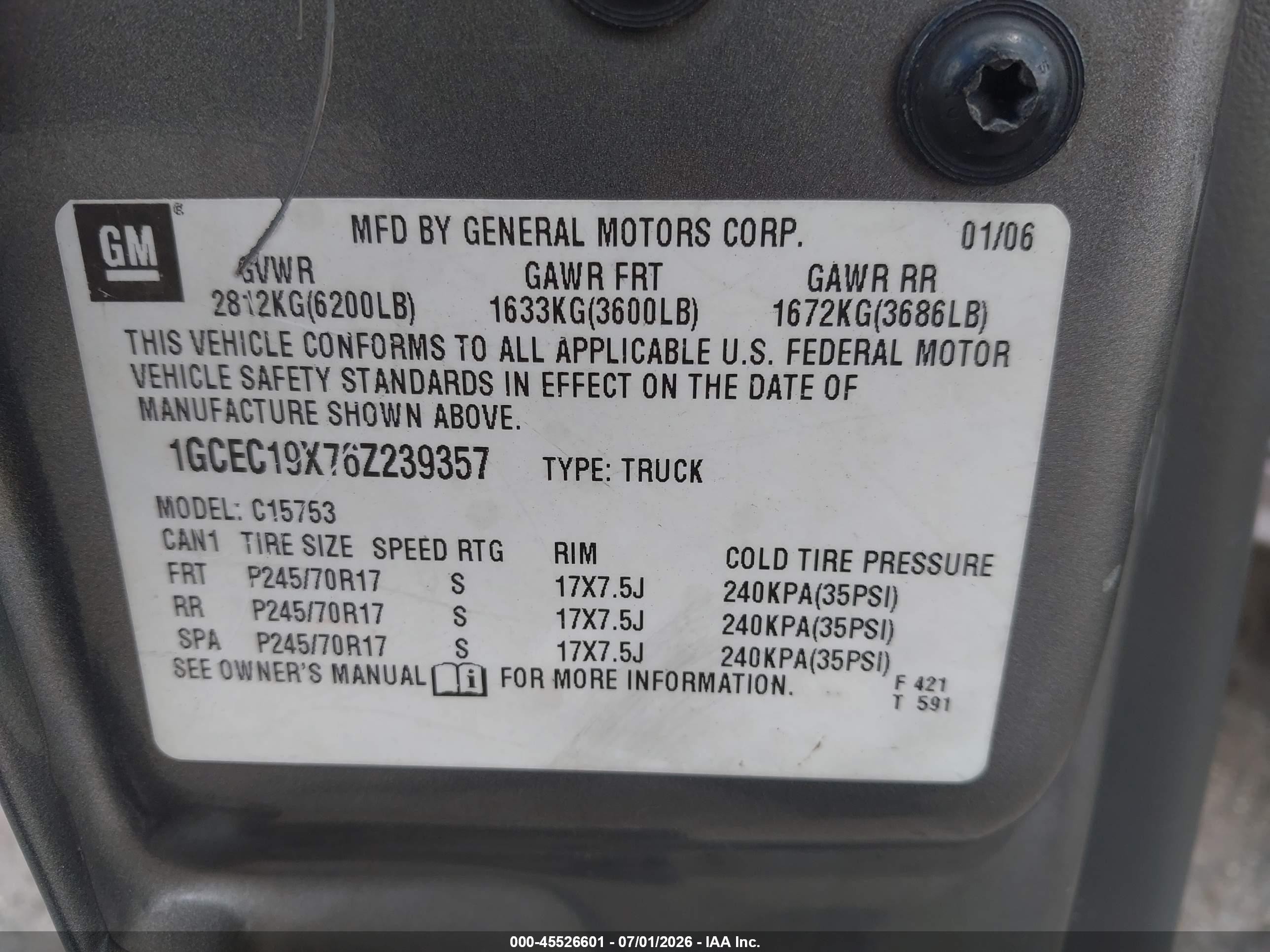 2006 Chevrolet Silverado 1500 Work Truck Бежевый vin: 1GCEC19X76Z239357