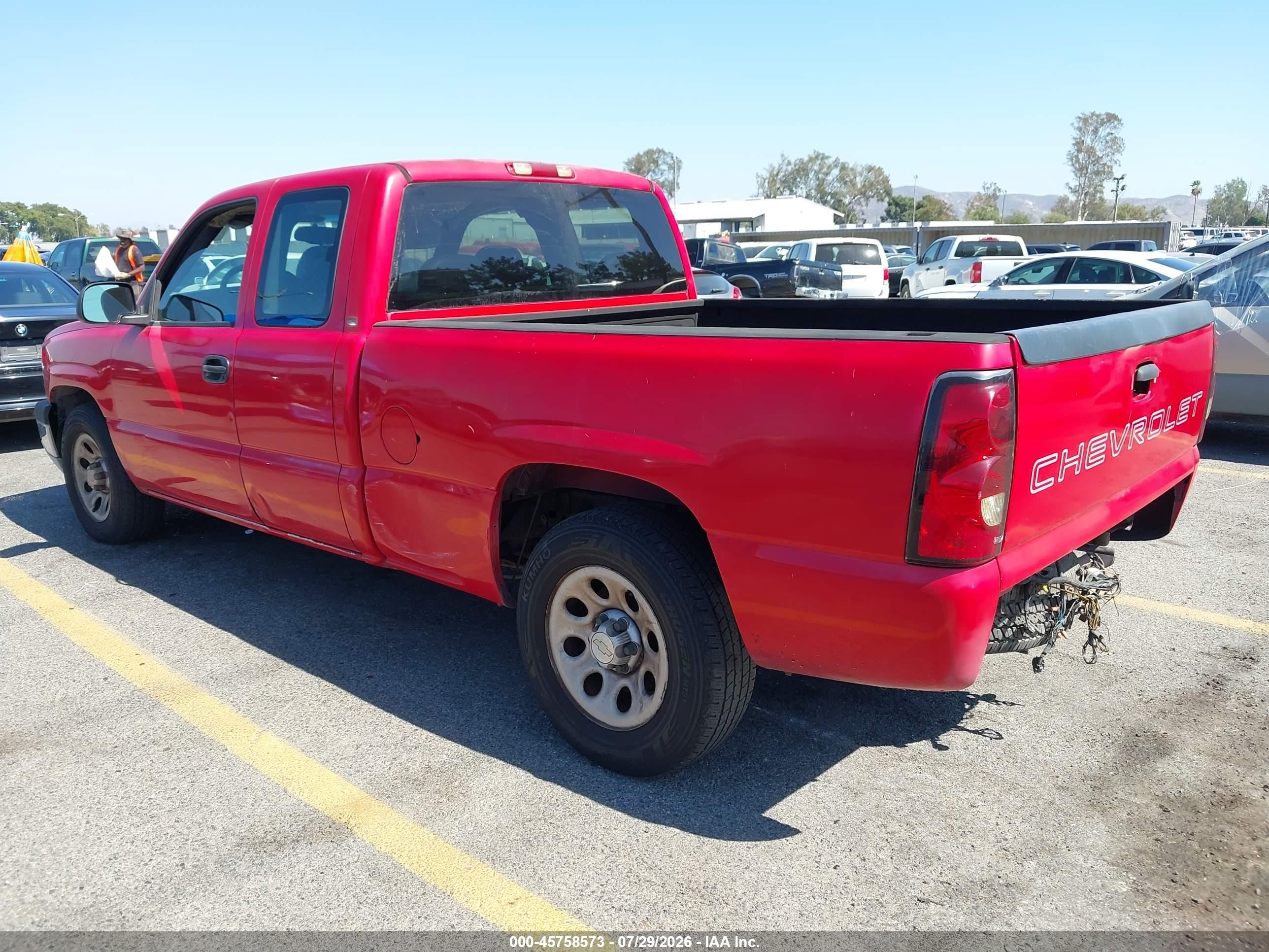 2005 Chevrolet Silverado 1500 Work Truck Red vin: 1GCEC19X85Z315487