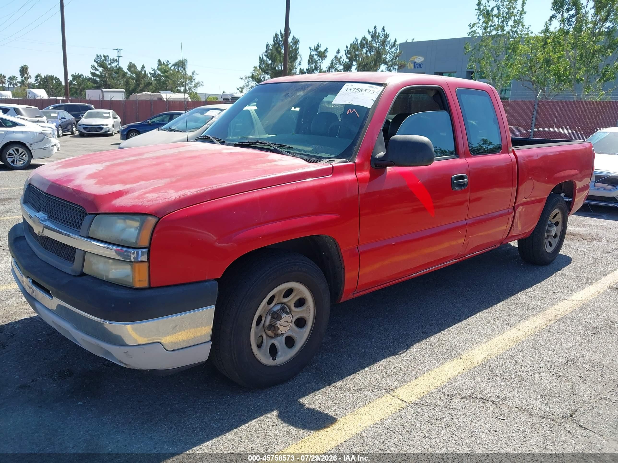 2005 Chevrolet Silverado 1500 Work Truck Red vin: 1GCEC19X85Z315487