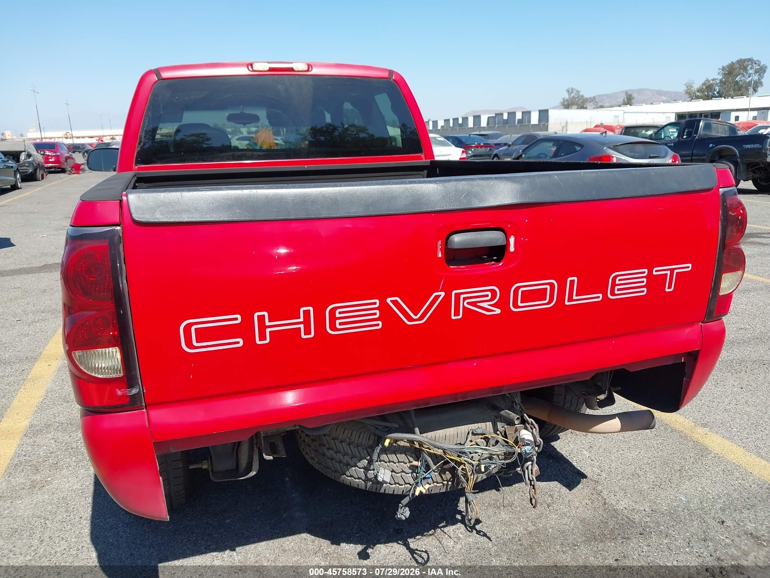2005 Chevrolet Silverado 1500 Work Truck Red vin: 1GCEC19X85Z315487