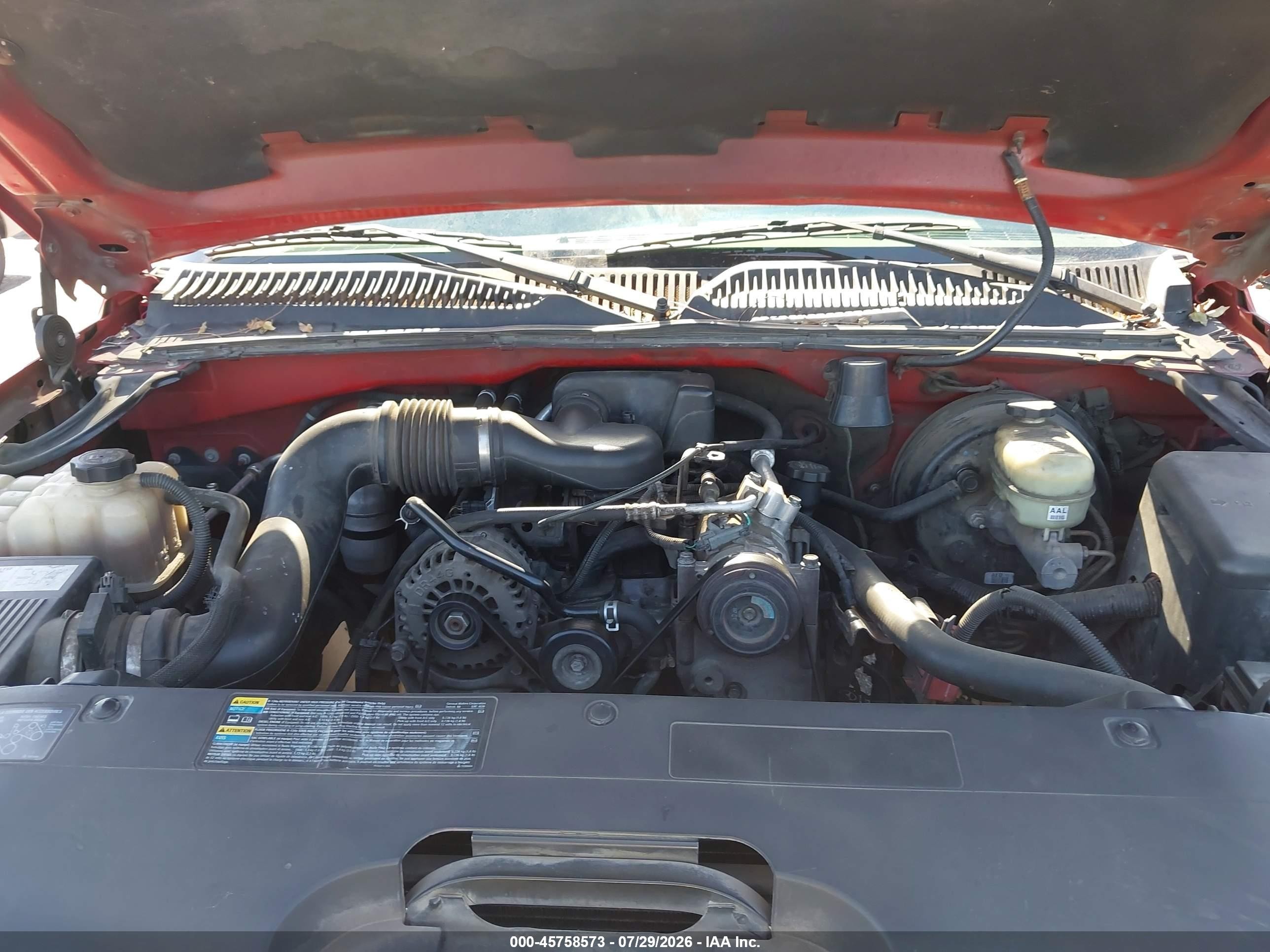 2005 Chevrolet Silverado 1500 Work Truck Red vin: 1GCEC19X85Z315487
