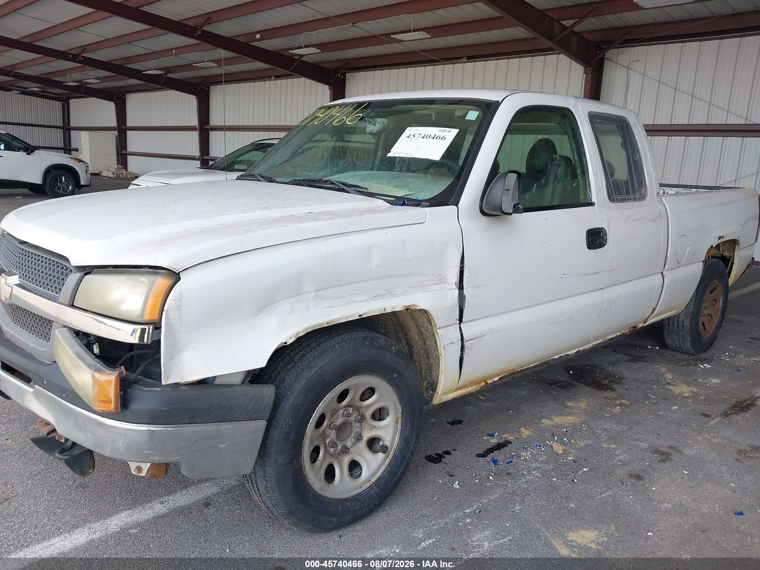 2005 Chevrolet Silverado 1500 Work Truck White vin: 1GCEC19X85Z343032