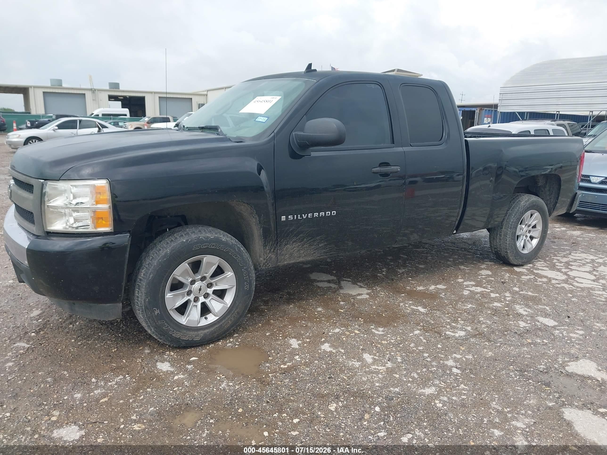2007 Chevrolet Silverado 1500 Work Truck Black vin: 1GCEC19X87Z635380