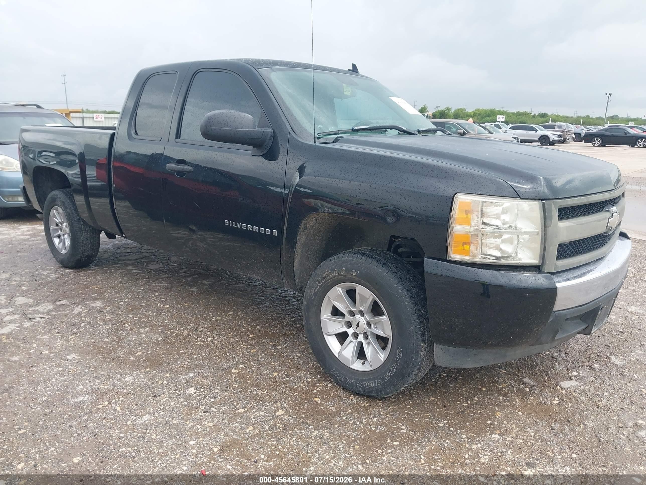 2007 Chevrolet Silverado 1500 Work Truck Black vin: 1GCEC19X87Z635380