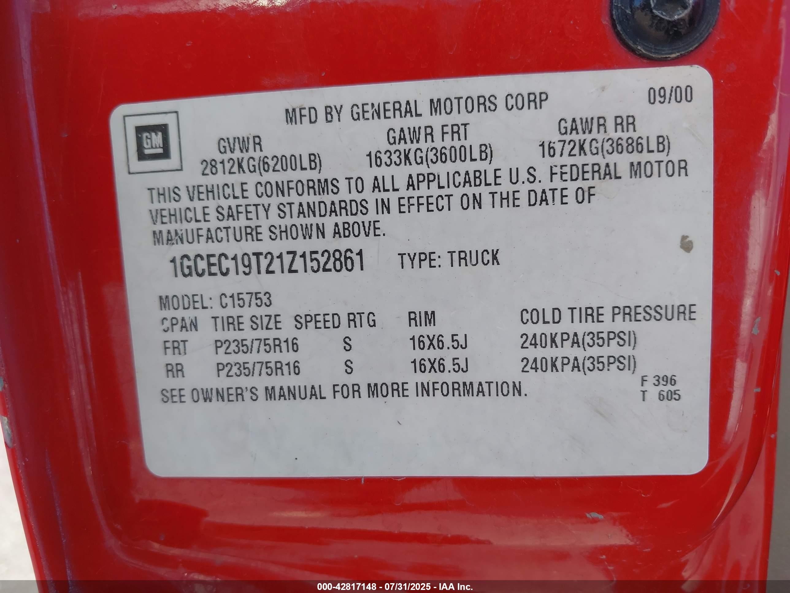 2006 Chevrolet Silverado 1500 Lt2 Red vin: 1GCEC19Z06Z150442