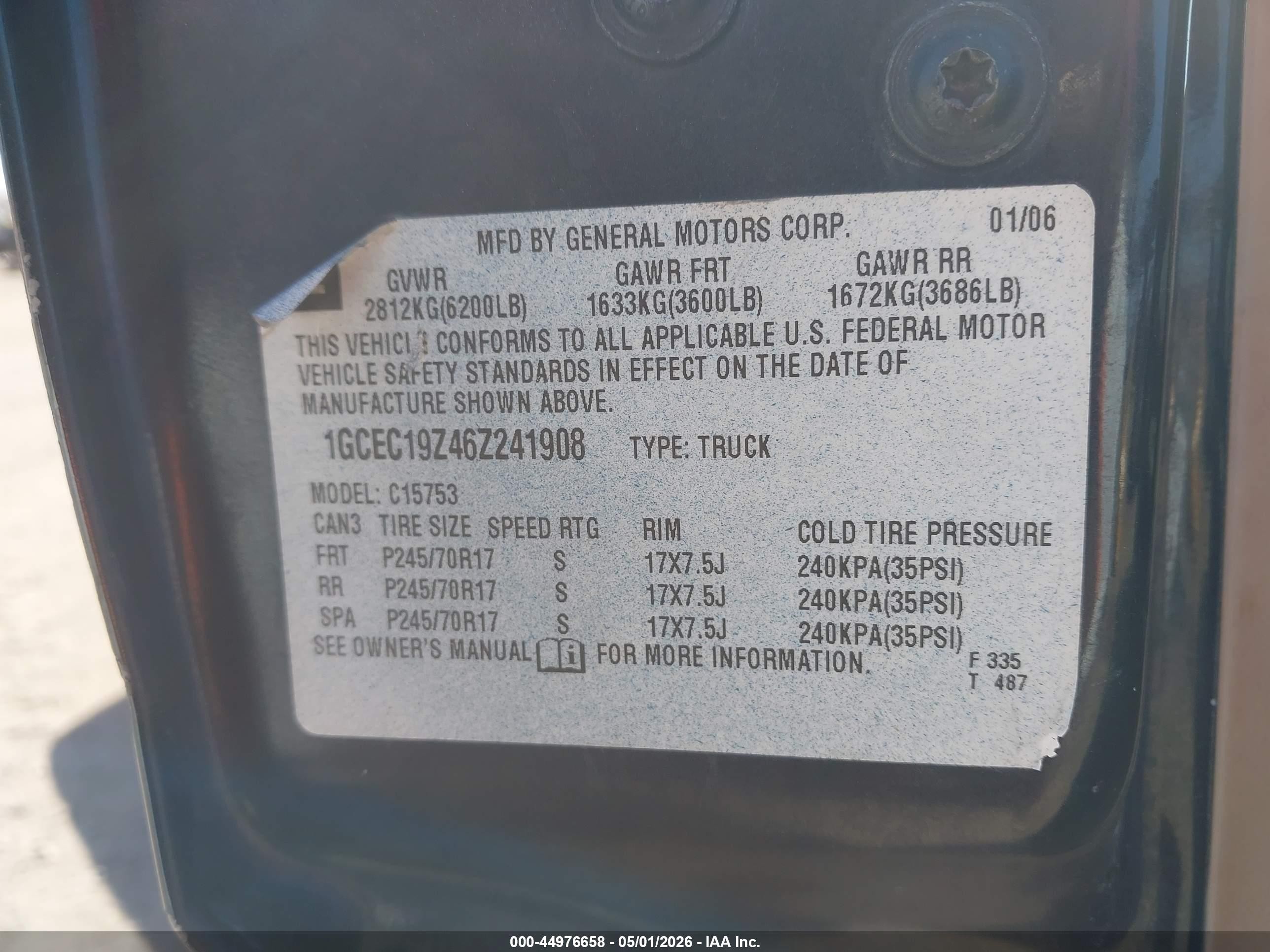 2006 Chevrolet Silverado 1500 Lt2 Dark Blue vin: 1GCEC19Z46Z241908