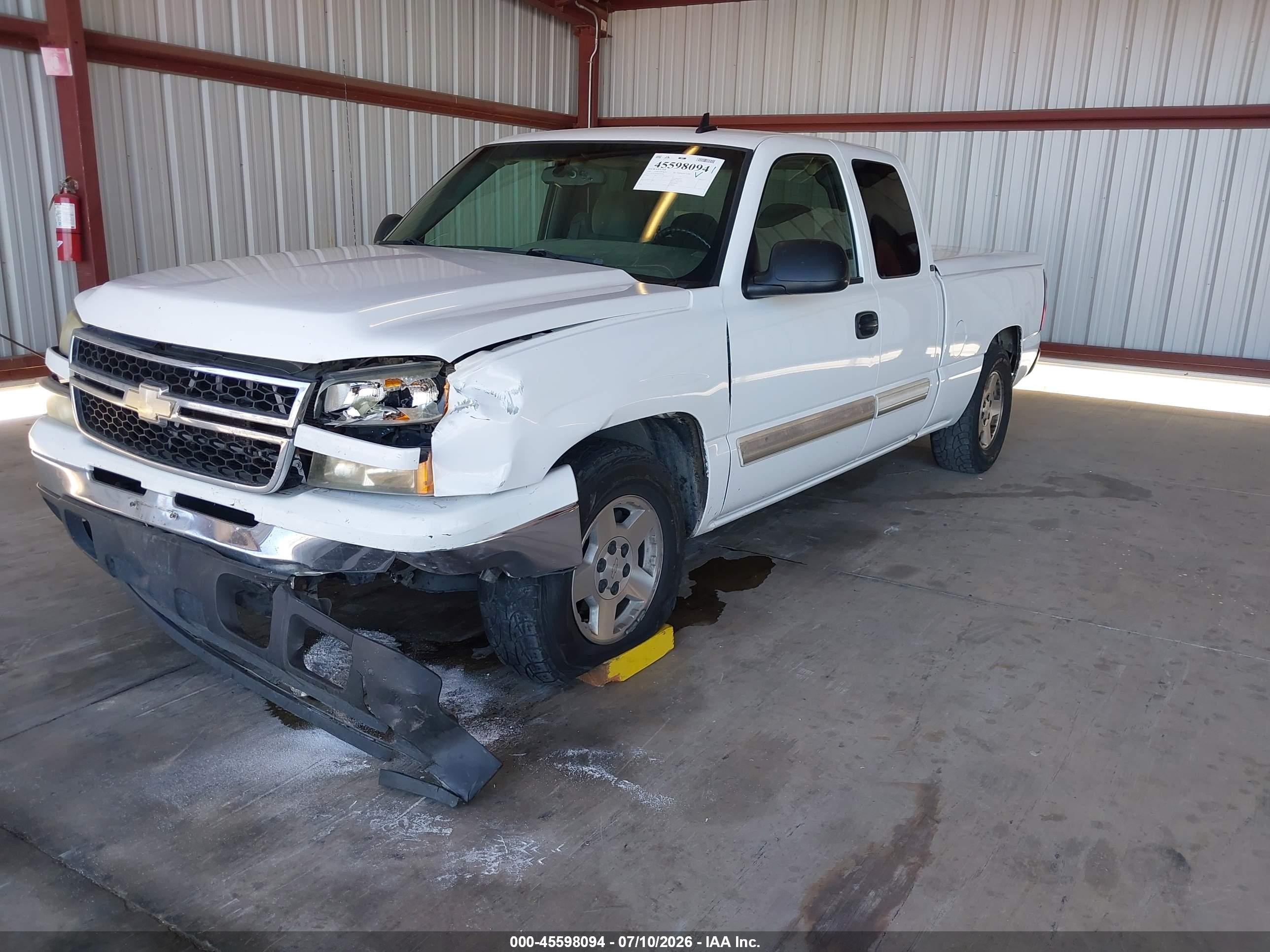 2007 Chevrolet Silverado 1500 Classic Lt1 White vin: 1GCEC19Z67Z196794