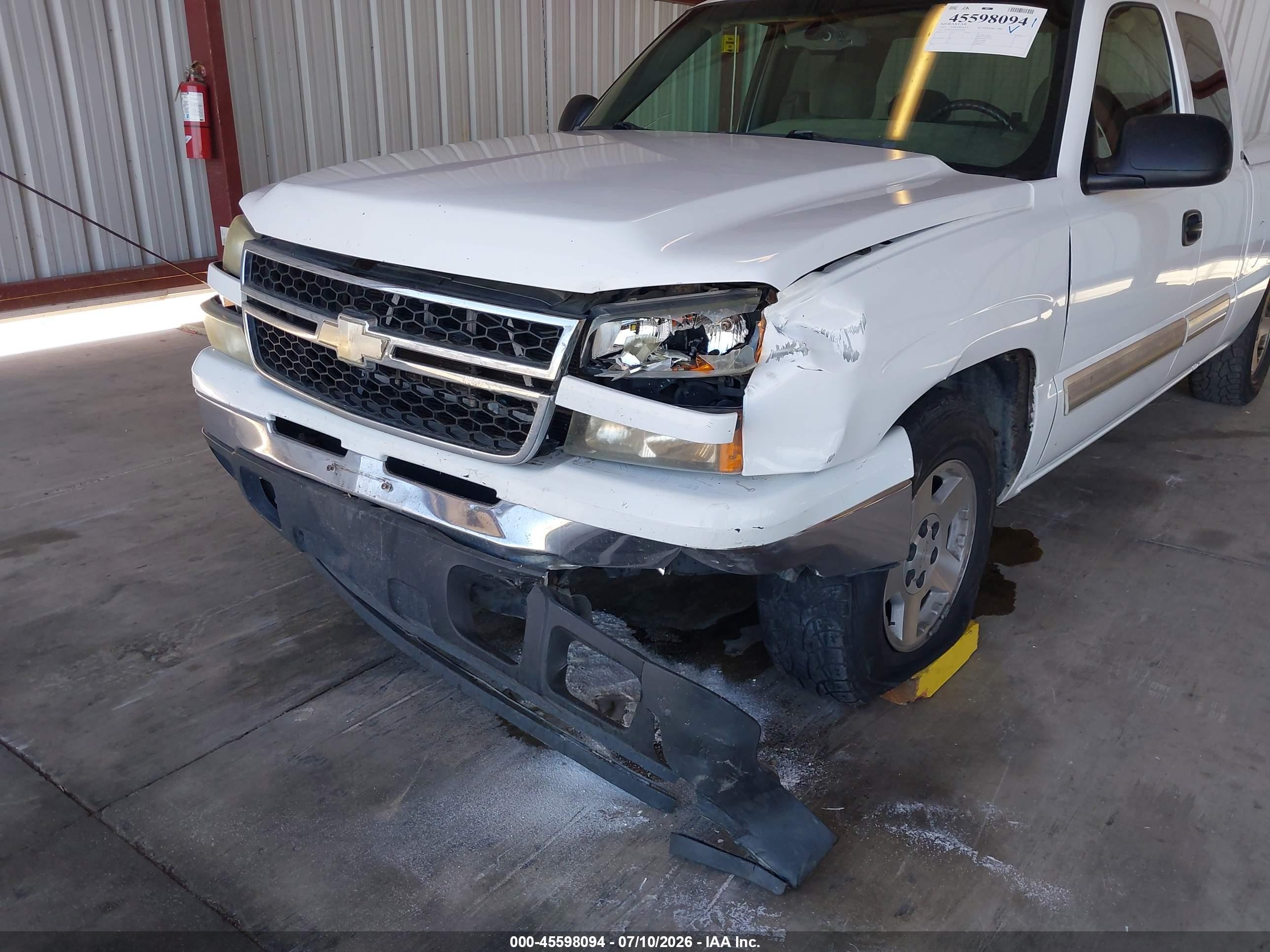 2007 Chevrolet Silverado 1500 Classic Lt1 White vin: 1GCEC19Z67Z196794