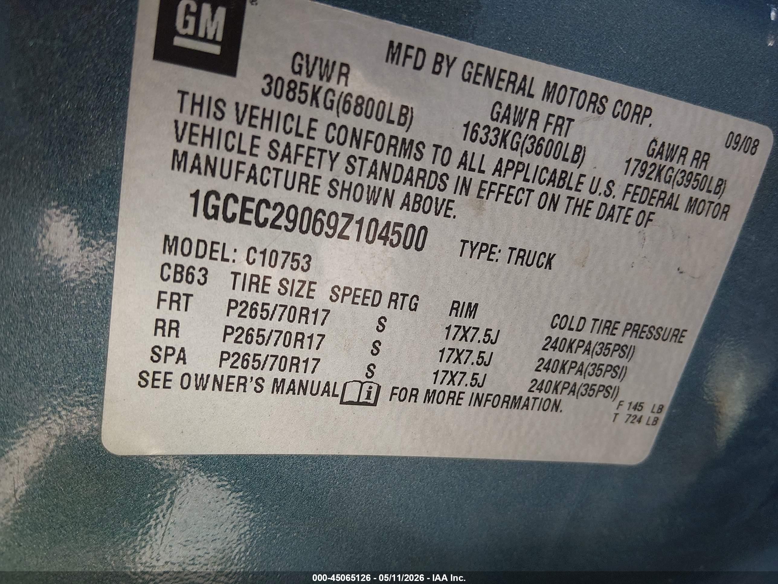 2009 Chevrolet Silverado 1500 Lt Зеленый vin: 1GCEC29069Z104500