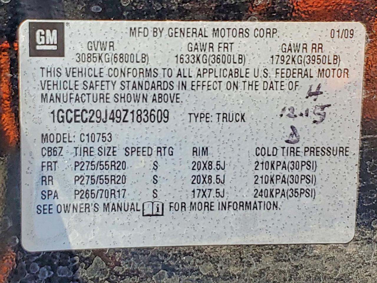 2009 Chevrolet Silverado C1500 Lt Black vin: 1GCEC29J49Z183609